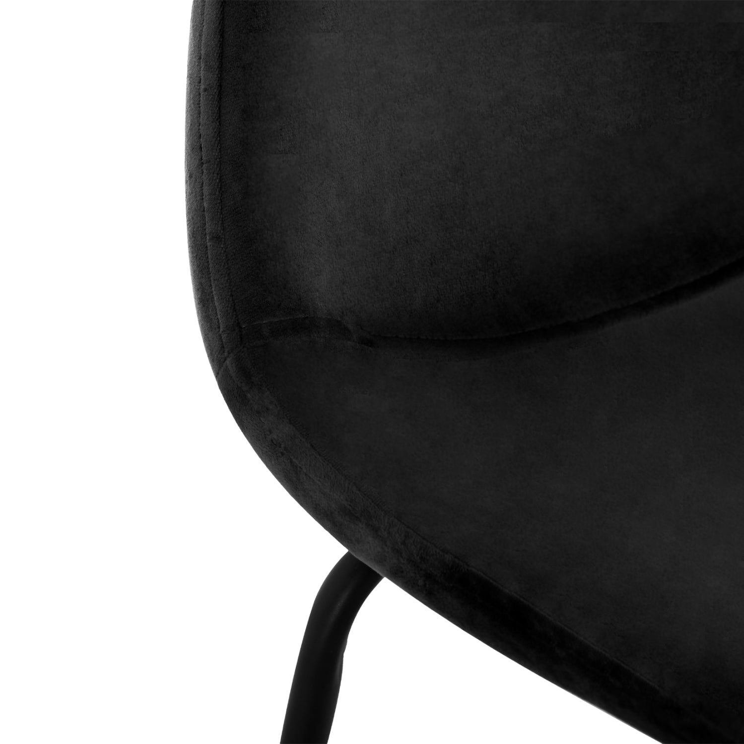 Бар стол VINCENT кадифе черен цвят