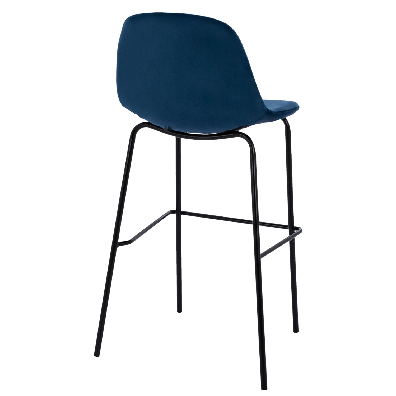 Бар стол VINCENT кадифе син цвят