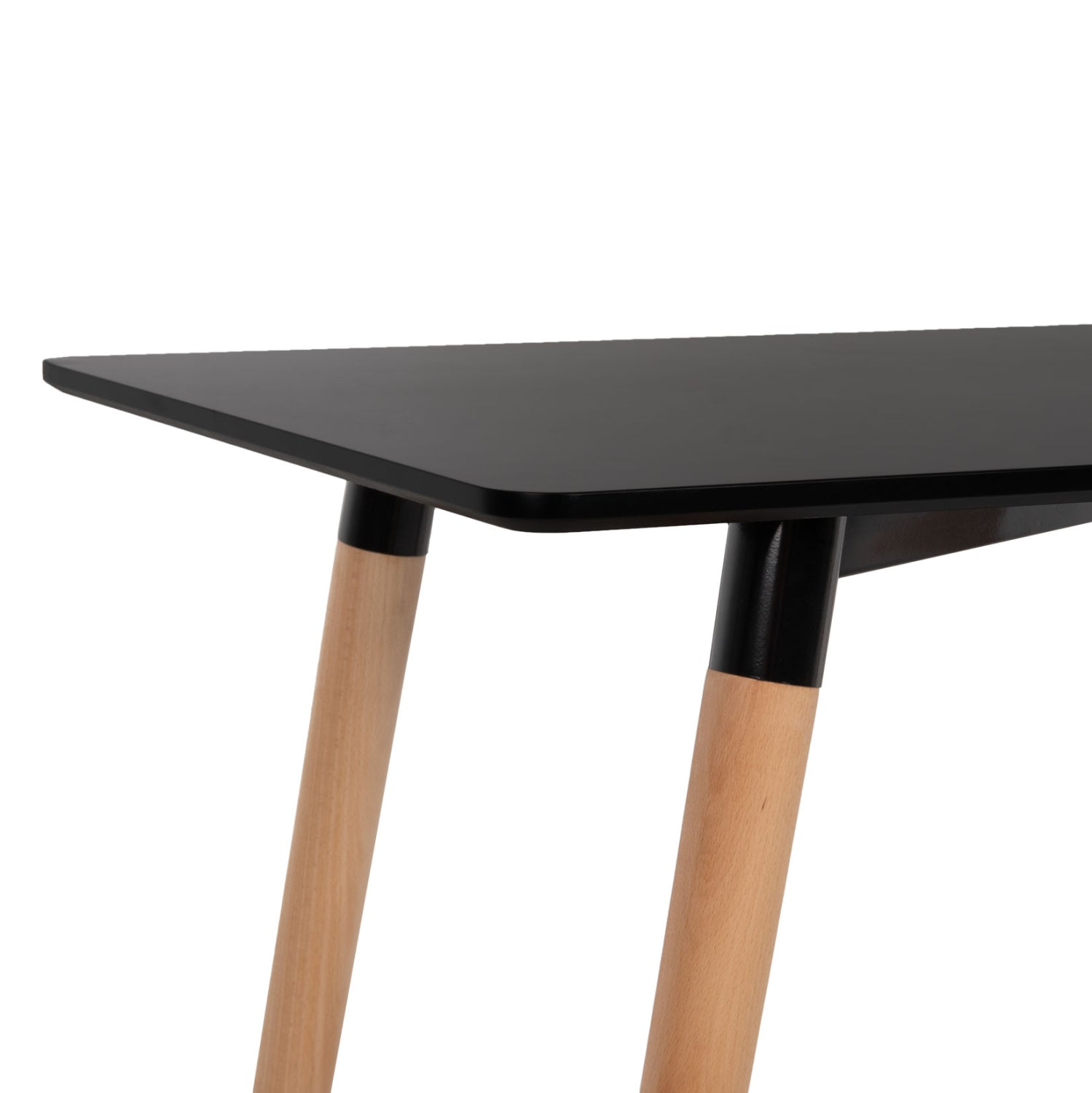 Трапезна маса Тони черен-естествен цвят 120Χ60X74см