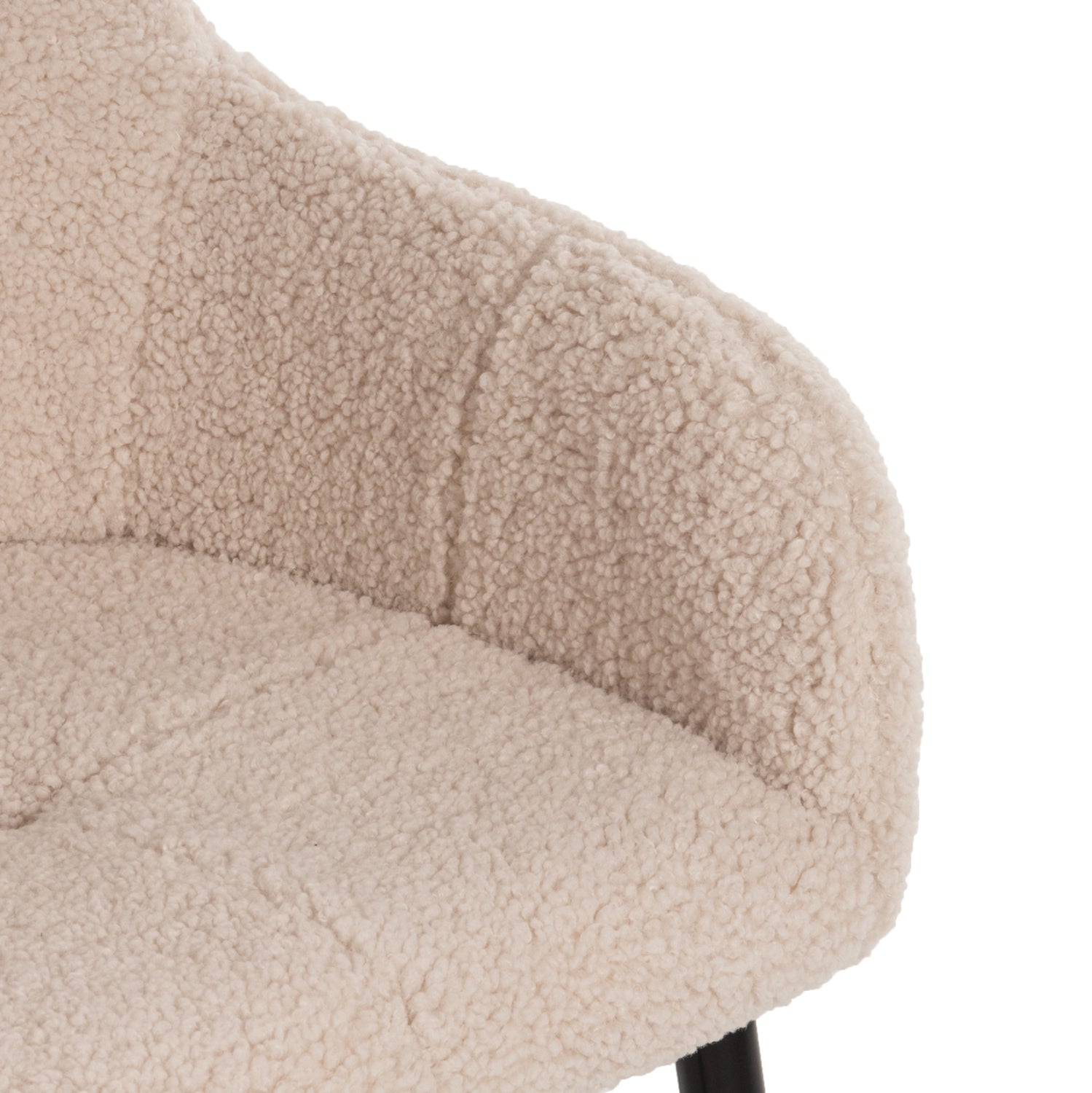 Кресло SHELLY букле цвят екрю