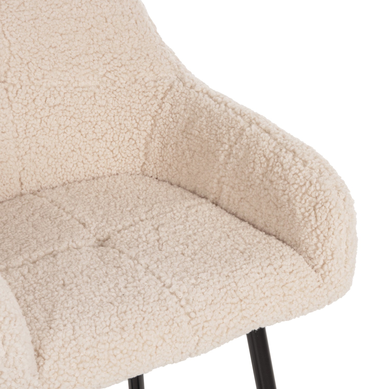 Бар стол STRIKE букле цвят екрю 50x50x94.5см.