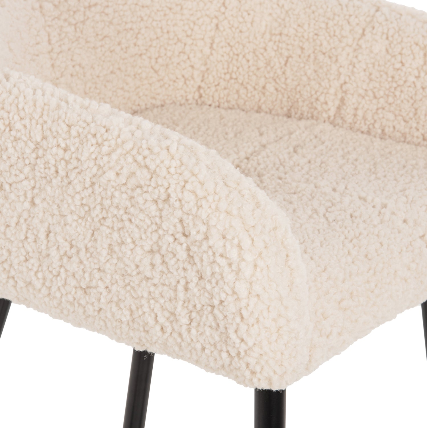 Бар стол STRIKE букле цвят екрю 50x50x94.5см.