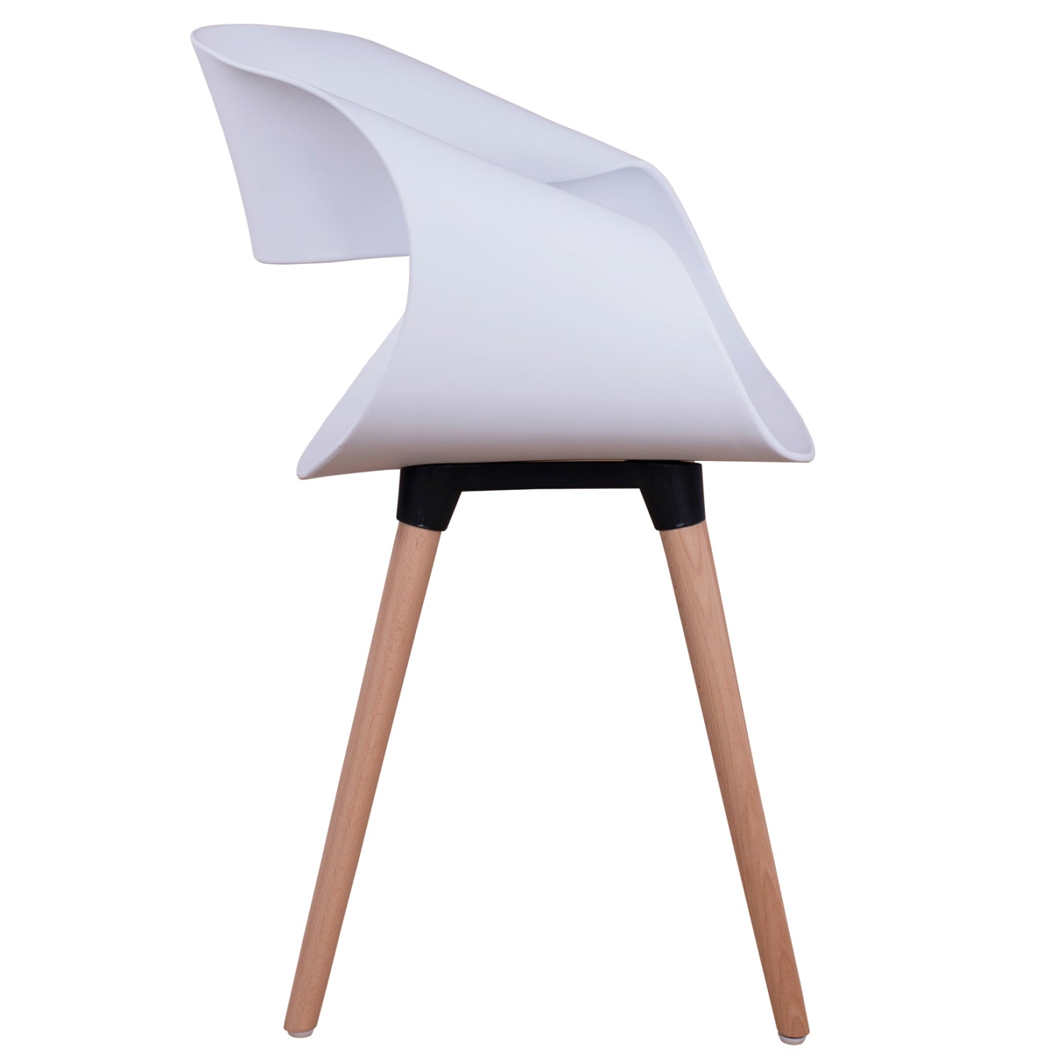 Кресло MAGGIE цвят бял-натурал 59x53x80