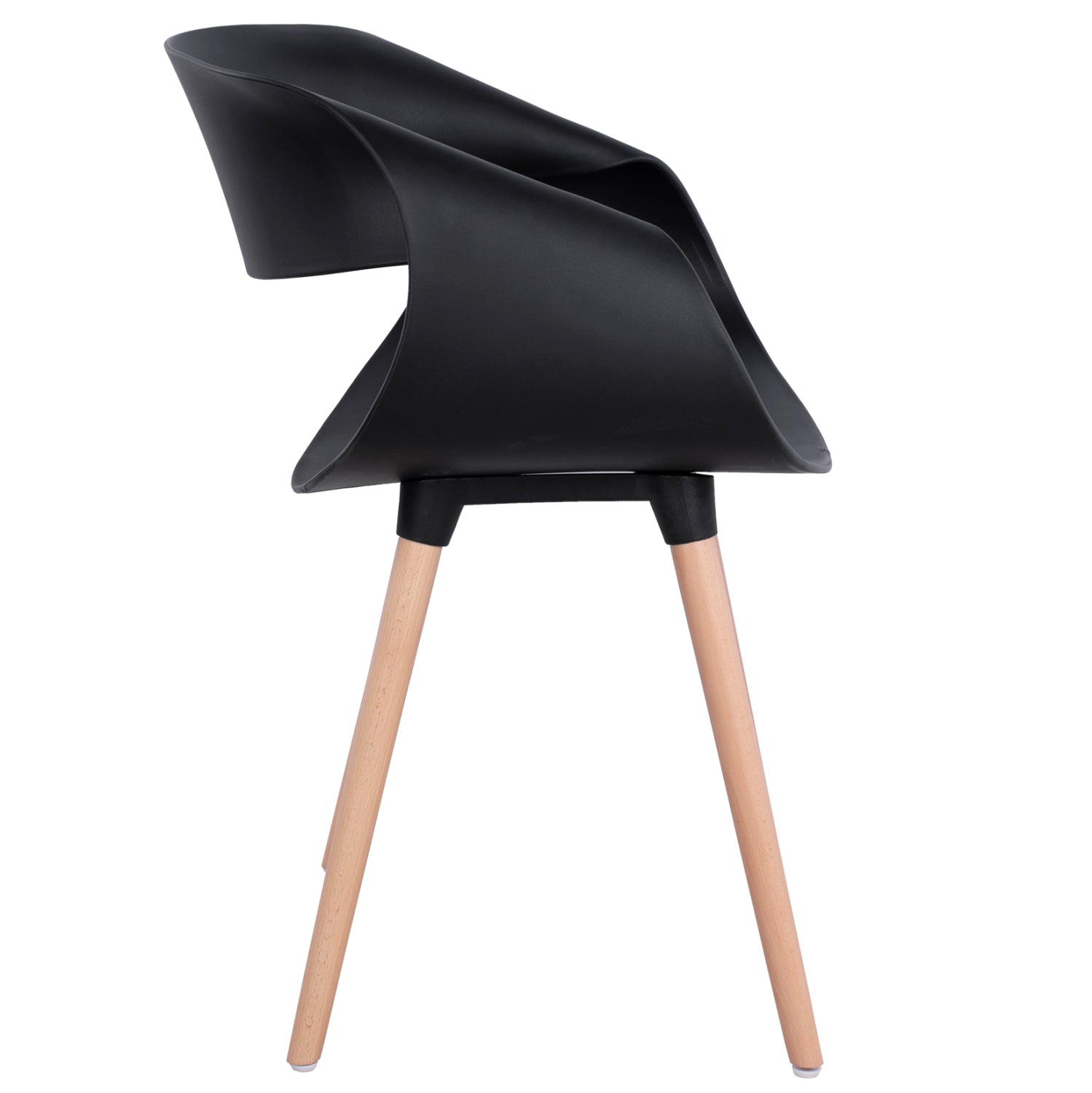 Кресло MAGGIE цвят черен-натурал 59x53x80