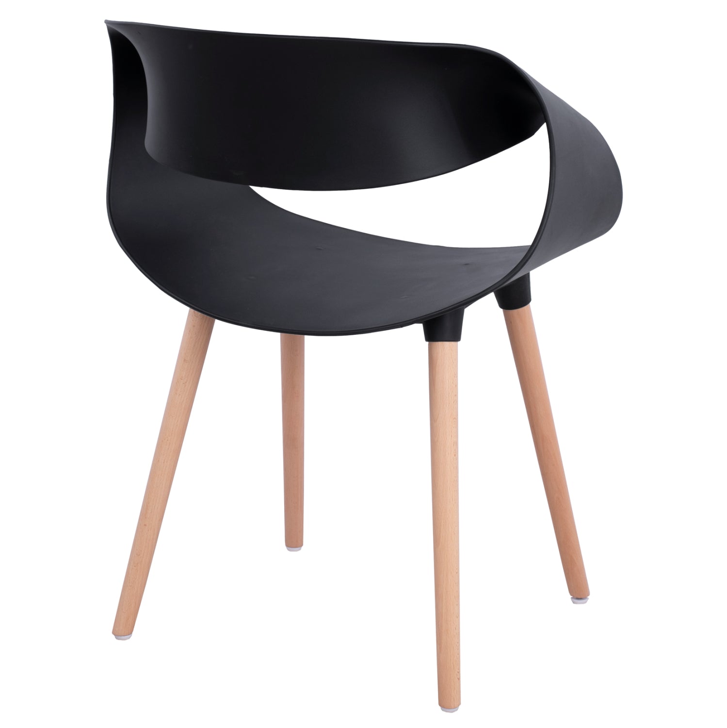 Кресло MAGGIE цвят черен-натурал 59x53x80