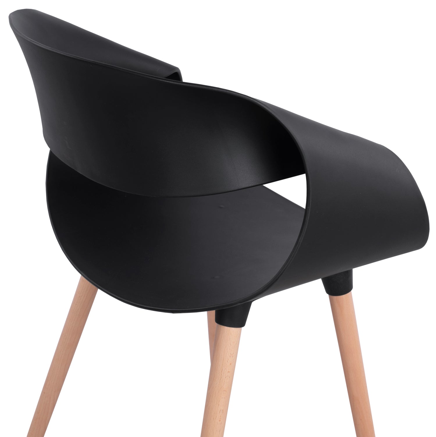 Кресло MAGGIE цвят черен-натурал 59x53x80