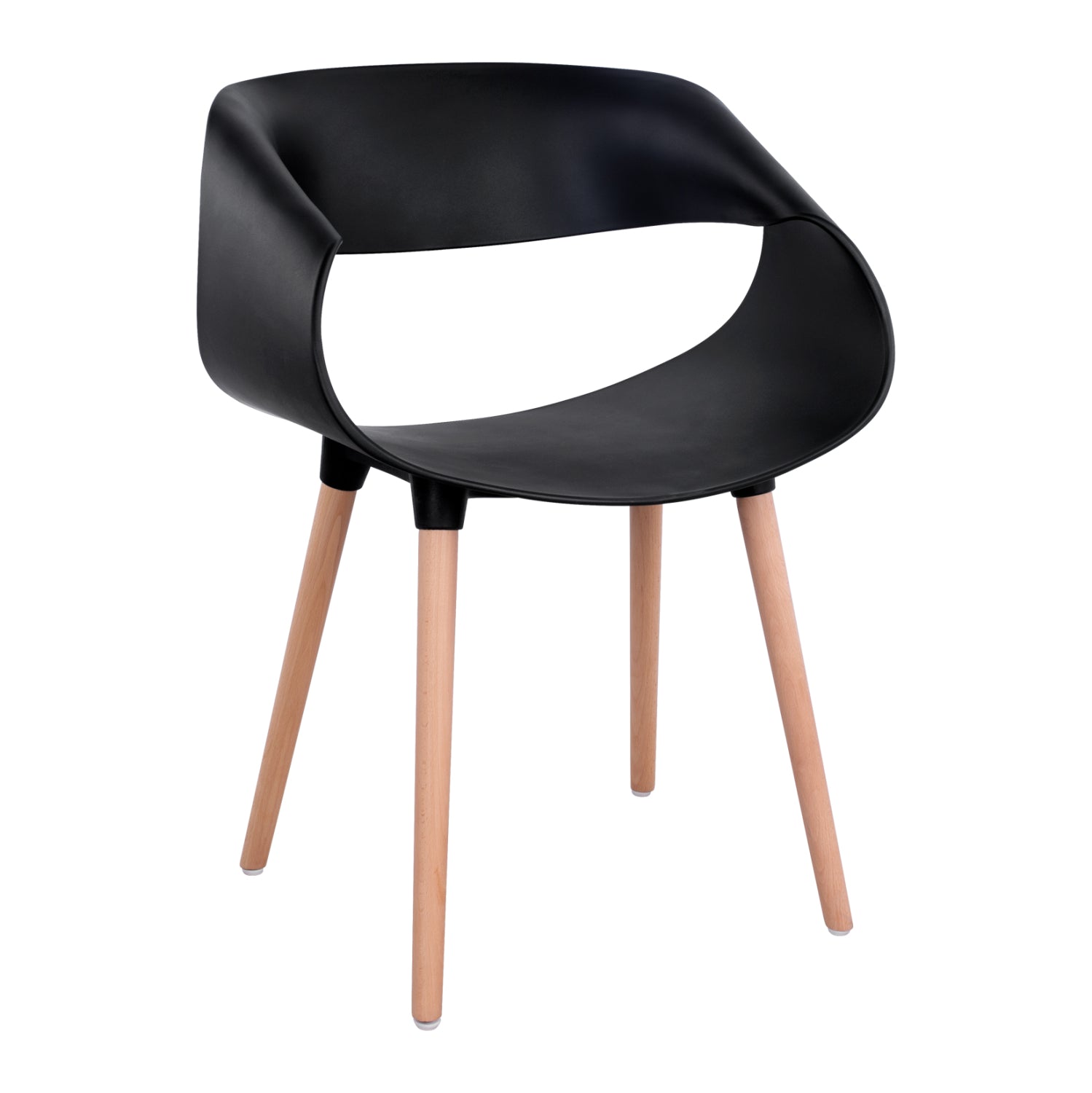 Кресло MAGGIE цвят черен-натурал 59x53x80