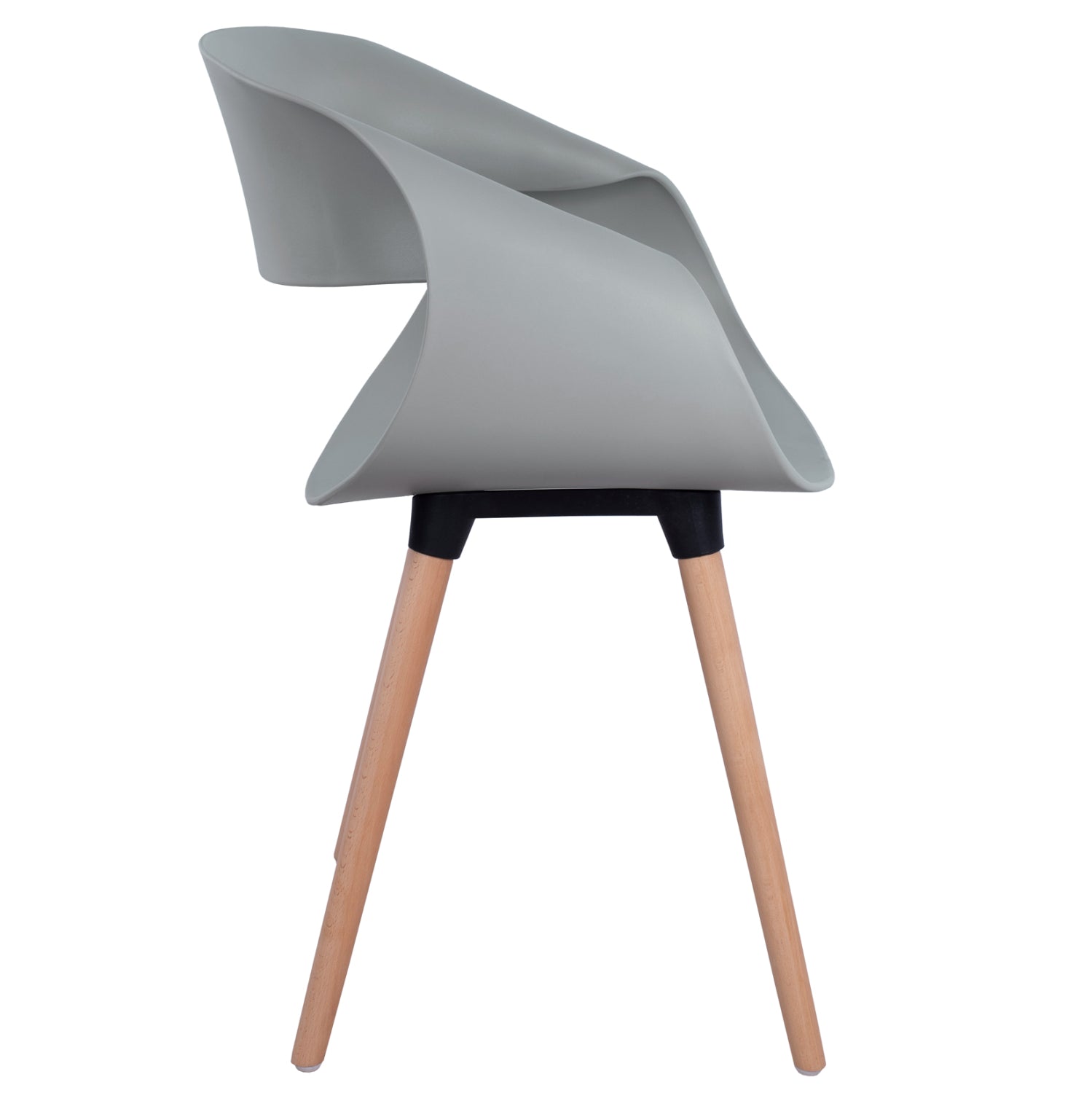 Кресло MAGGIE цвят сив-натурал 59x53x80