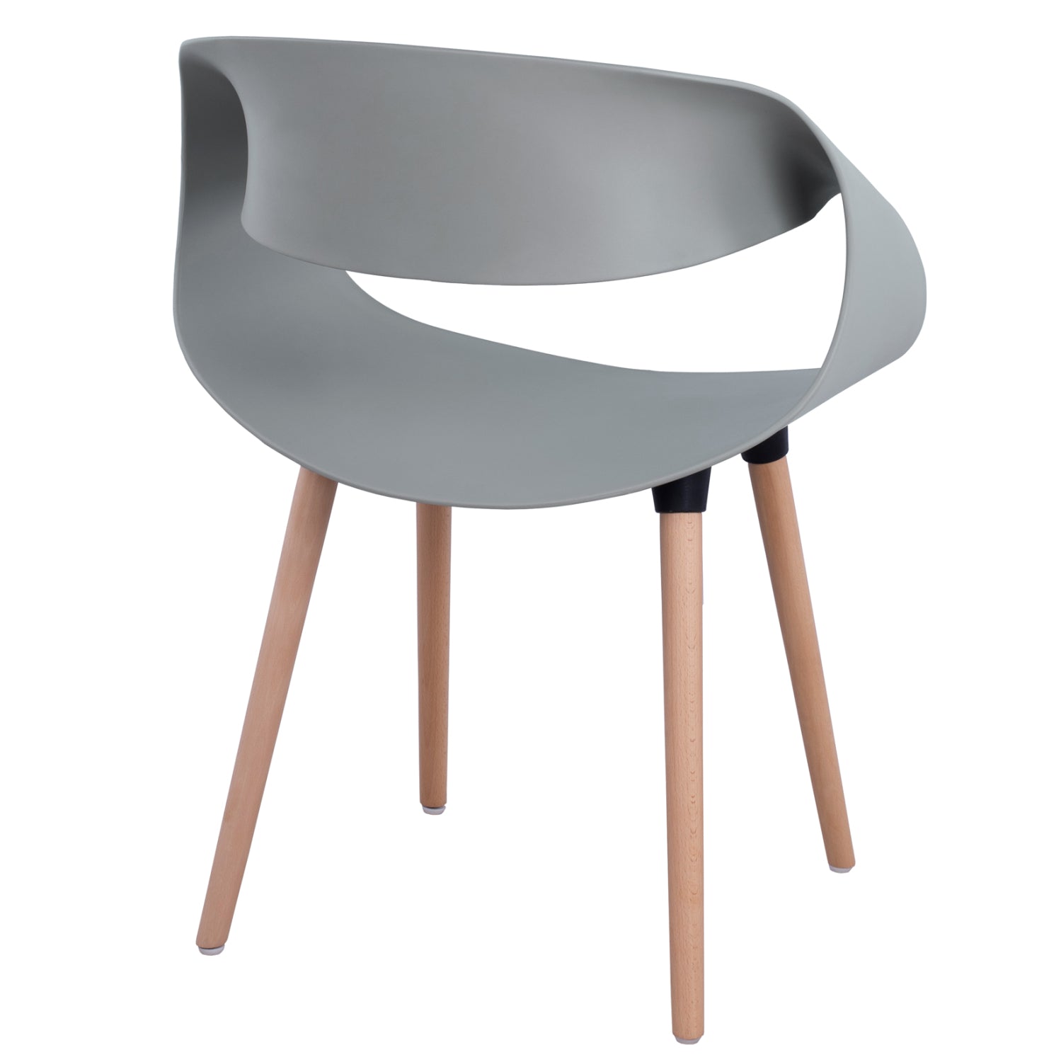 Кресло MAGGIE цвят сив-натурал 59x53x80