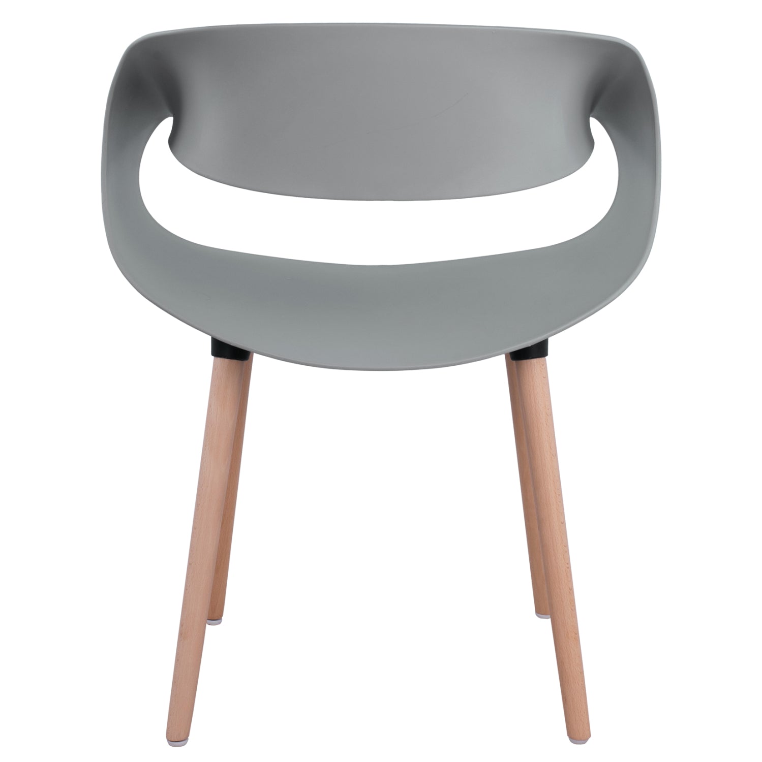 Кресло MAGGIE цвят сив-натурал 59x53x80