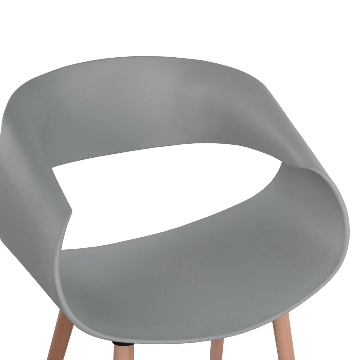 Кресло MAGGIE цвят сив-натурал 59x53x80