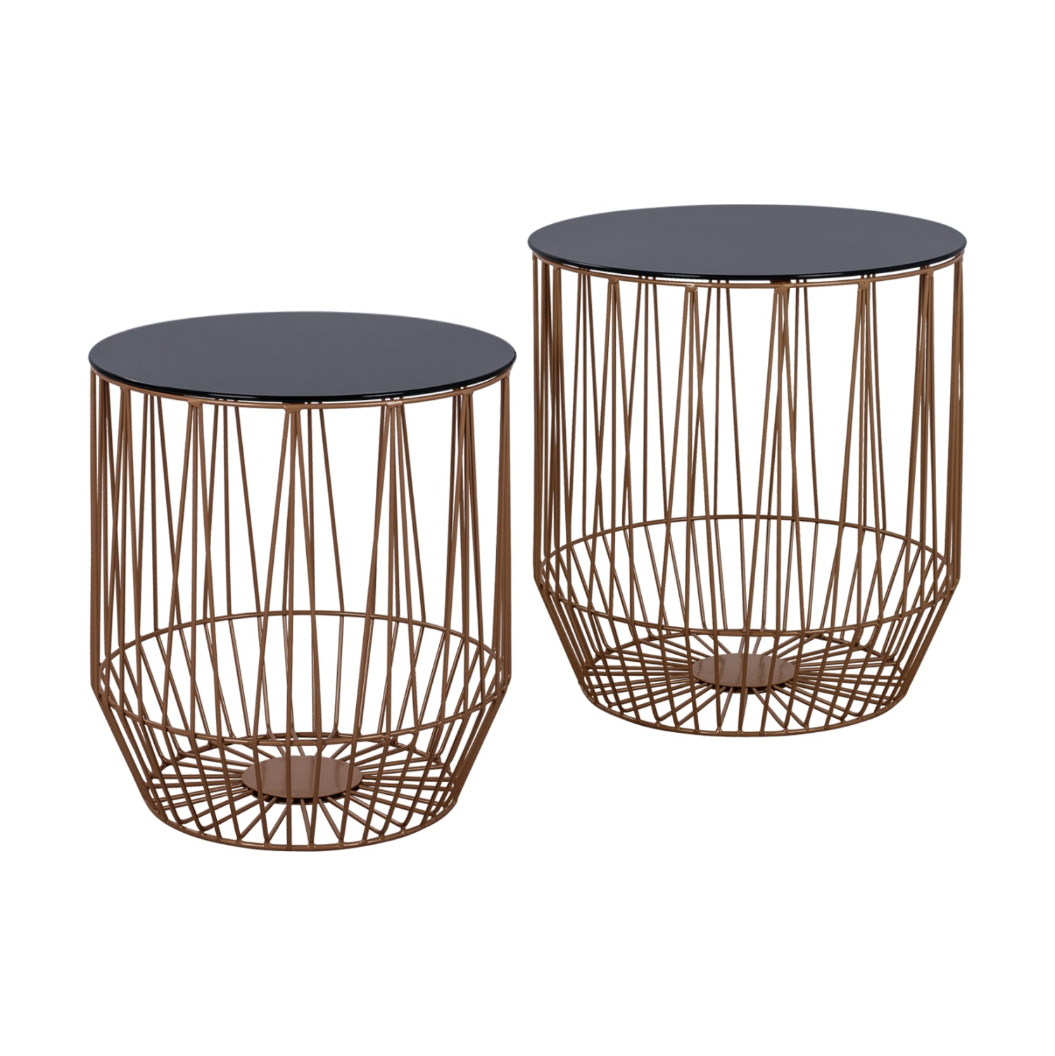 Комплект холни маси ZIGON черен-златист цвят ф40/ф45