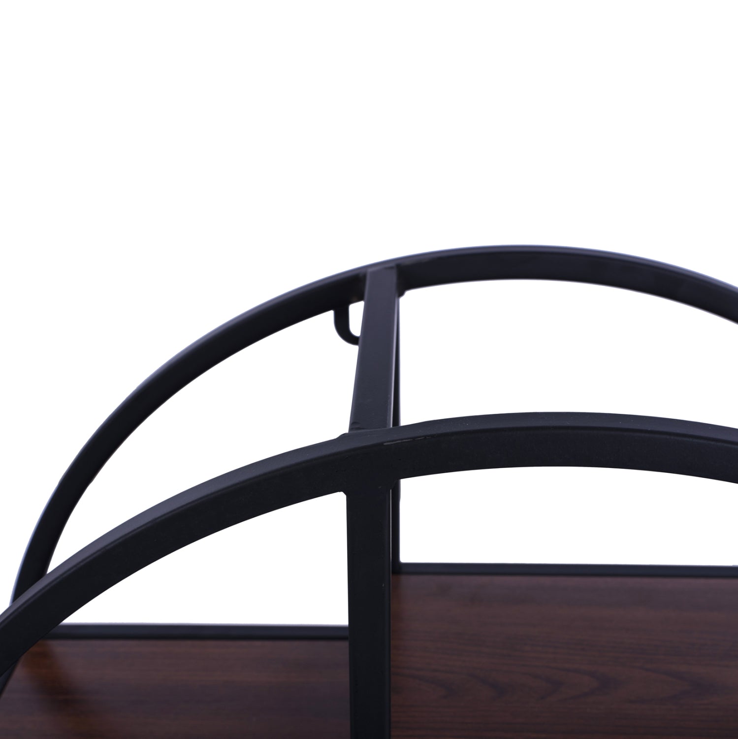 Стенен рафт QUINN орех-черен цвят Ф60x24 см