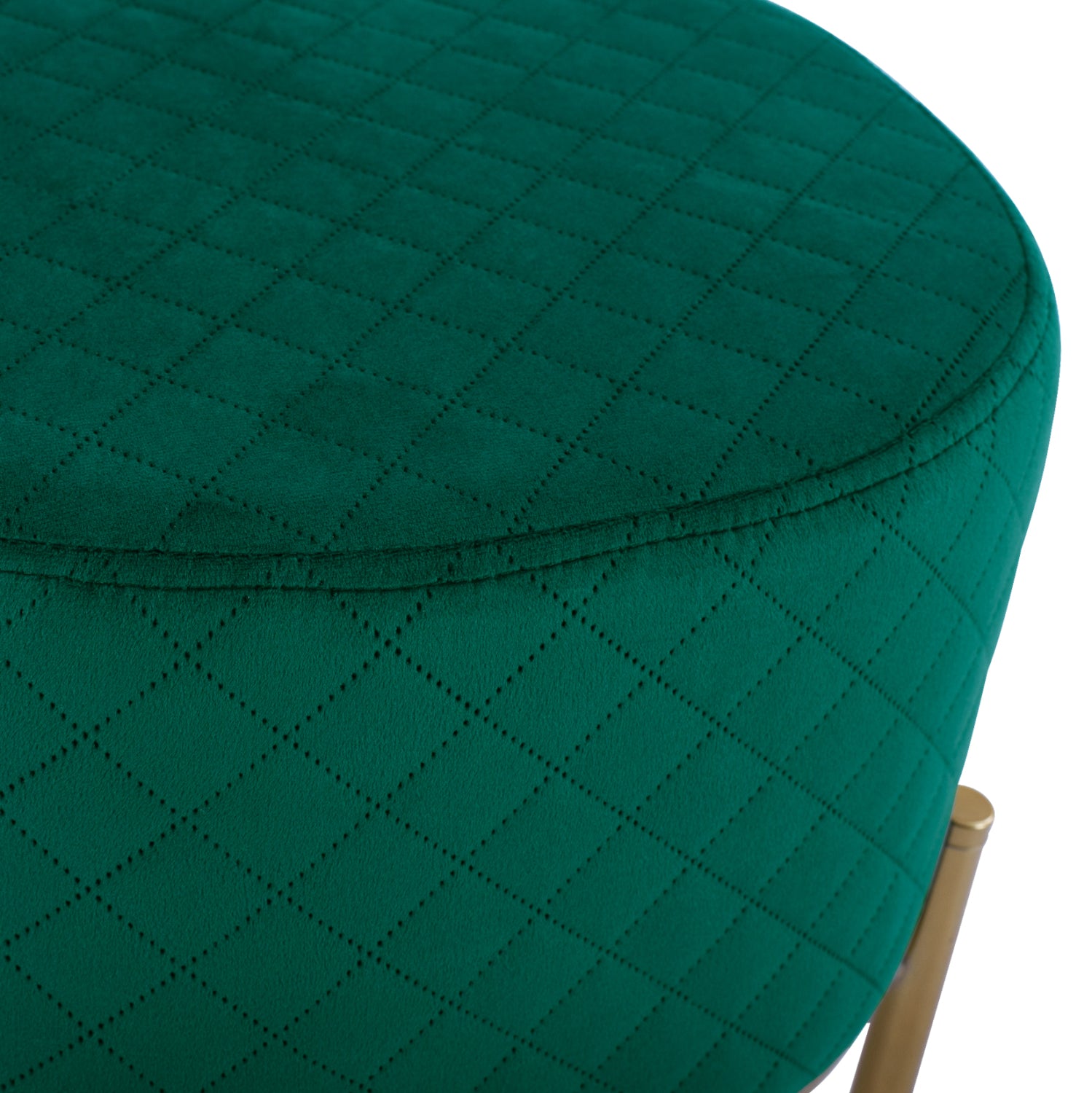Табуретка Синта зелен цвят кадифе 42x42x38
