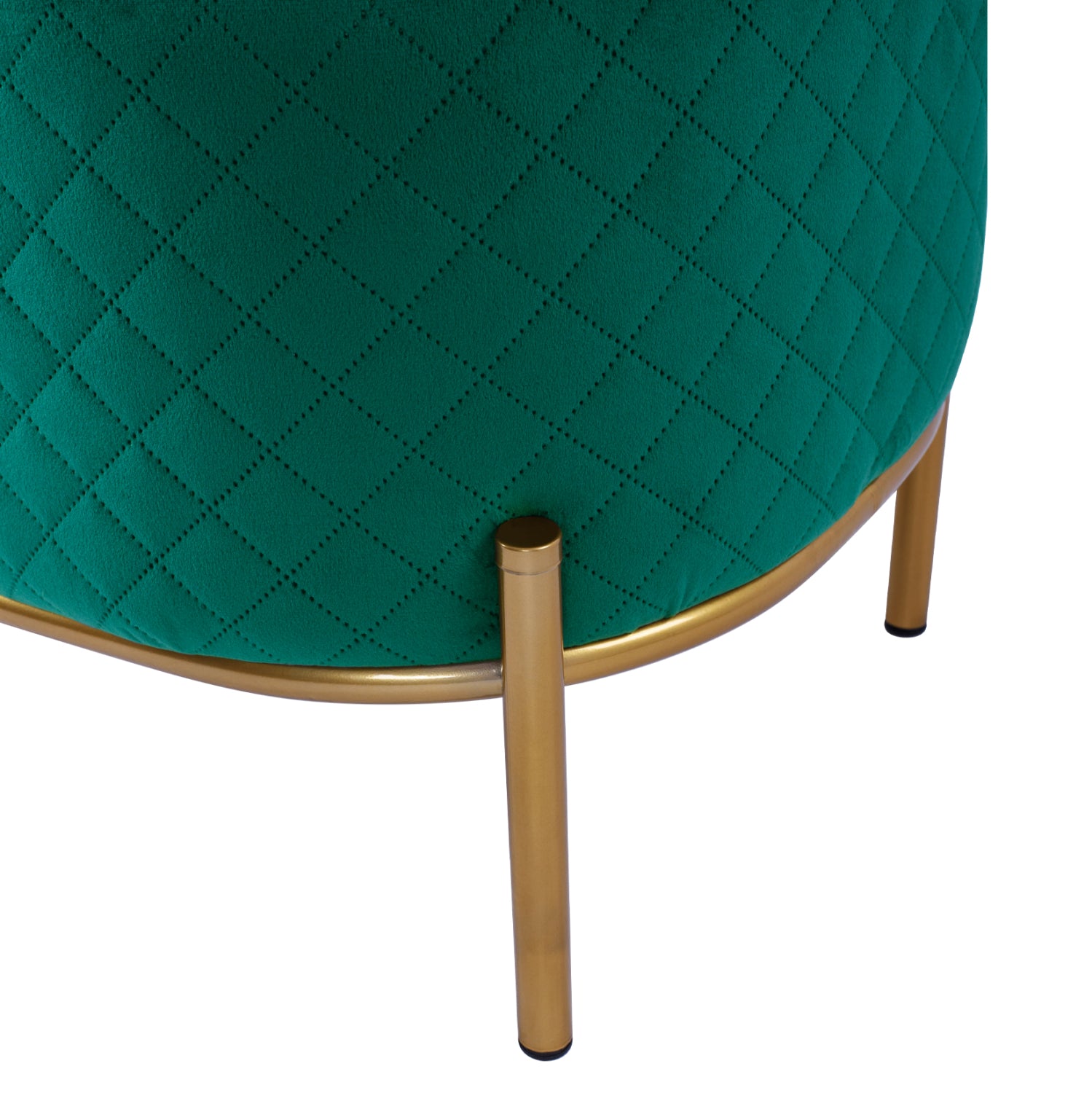 Табуретка Синта зелен цвят кадифе 42x42x38