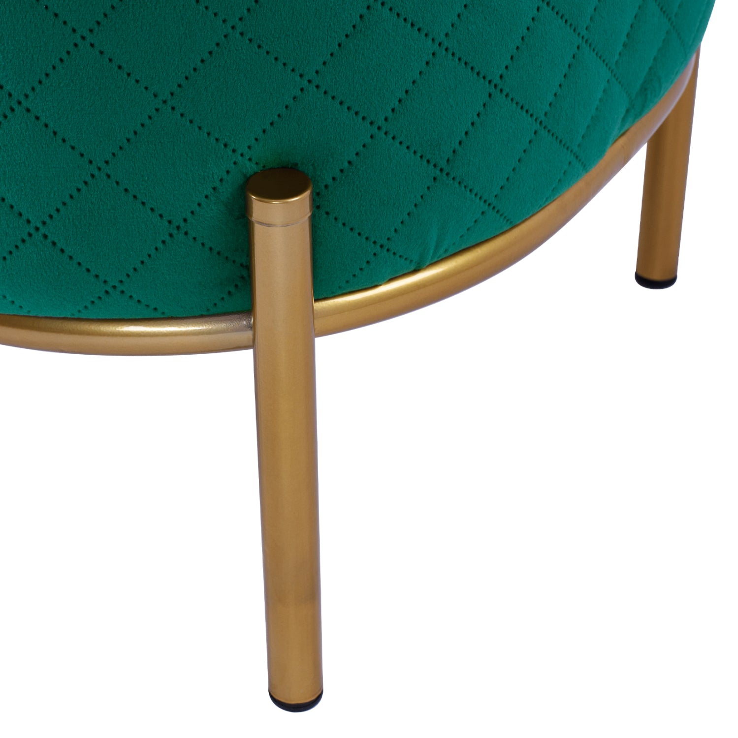 Табуретка Синта зелен цвят кадифе 42x42x38