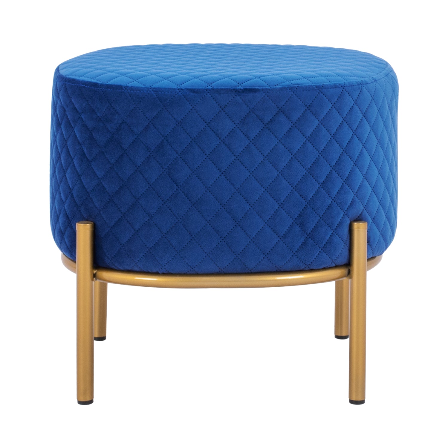 Табуретка Синта син цвят кадифе 42x42x38