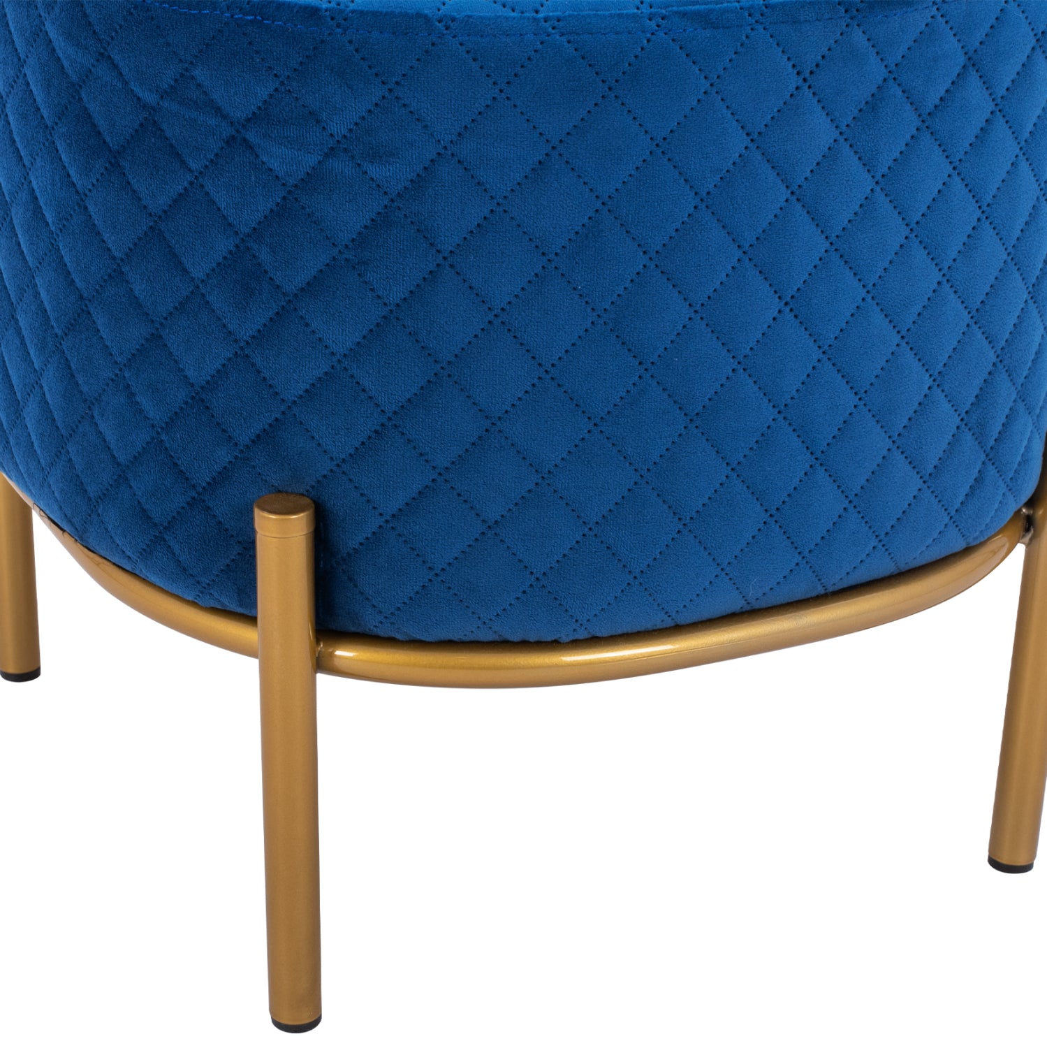 Табуретка Синта син цвят кадифе 42x42x38