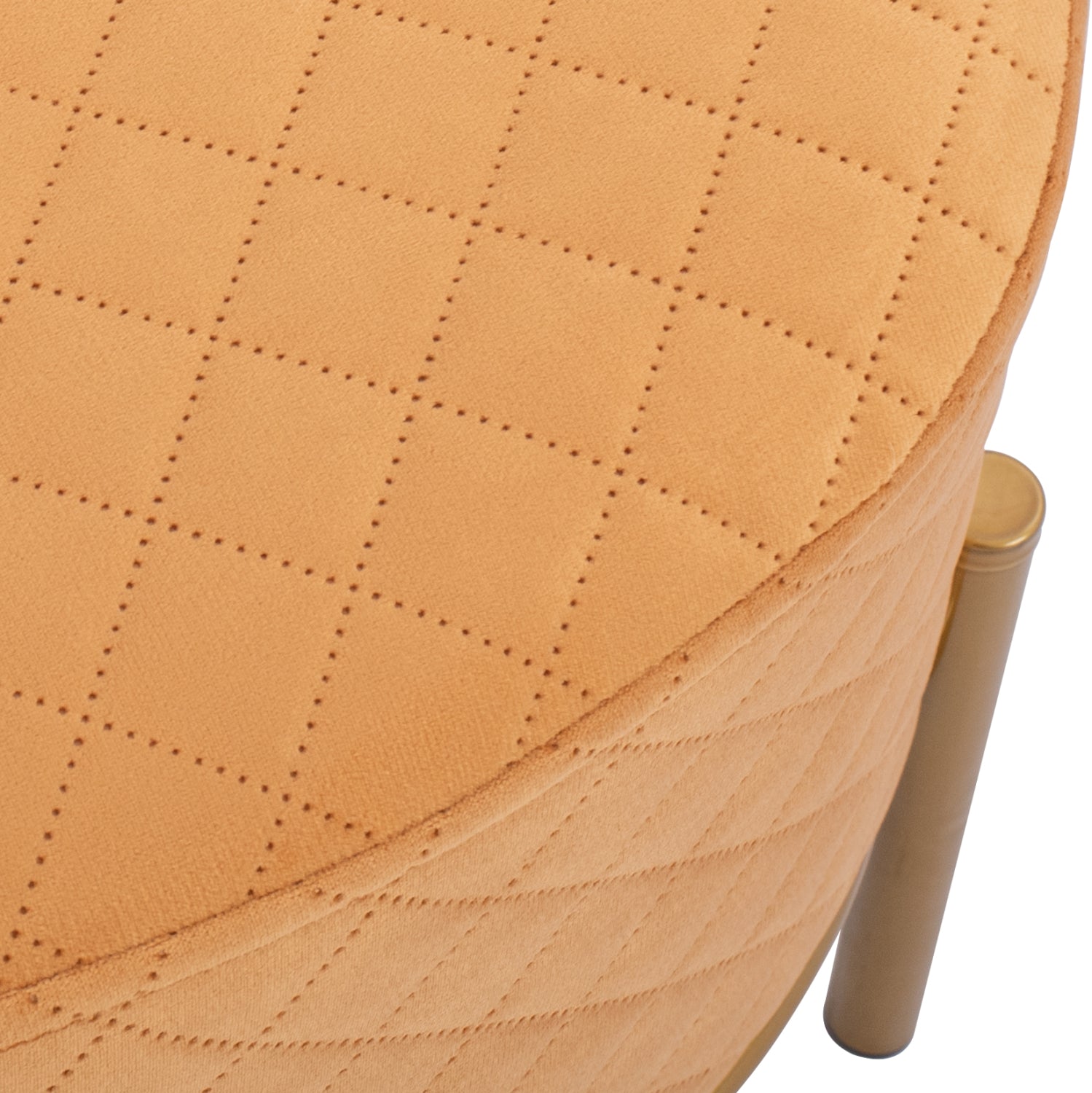 Табуретка Синта златист цвят кадифе 42x42x38