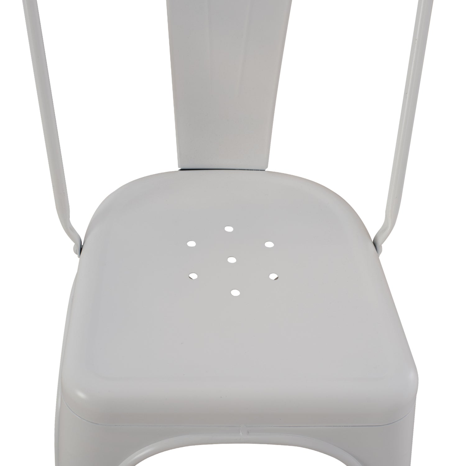 Метален стол Мелита -про бял мат 44x47x84.5см