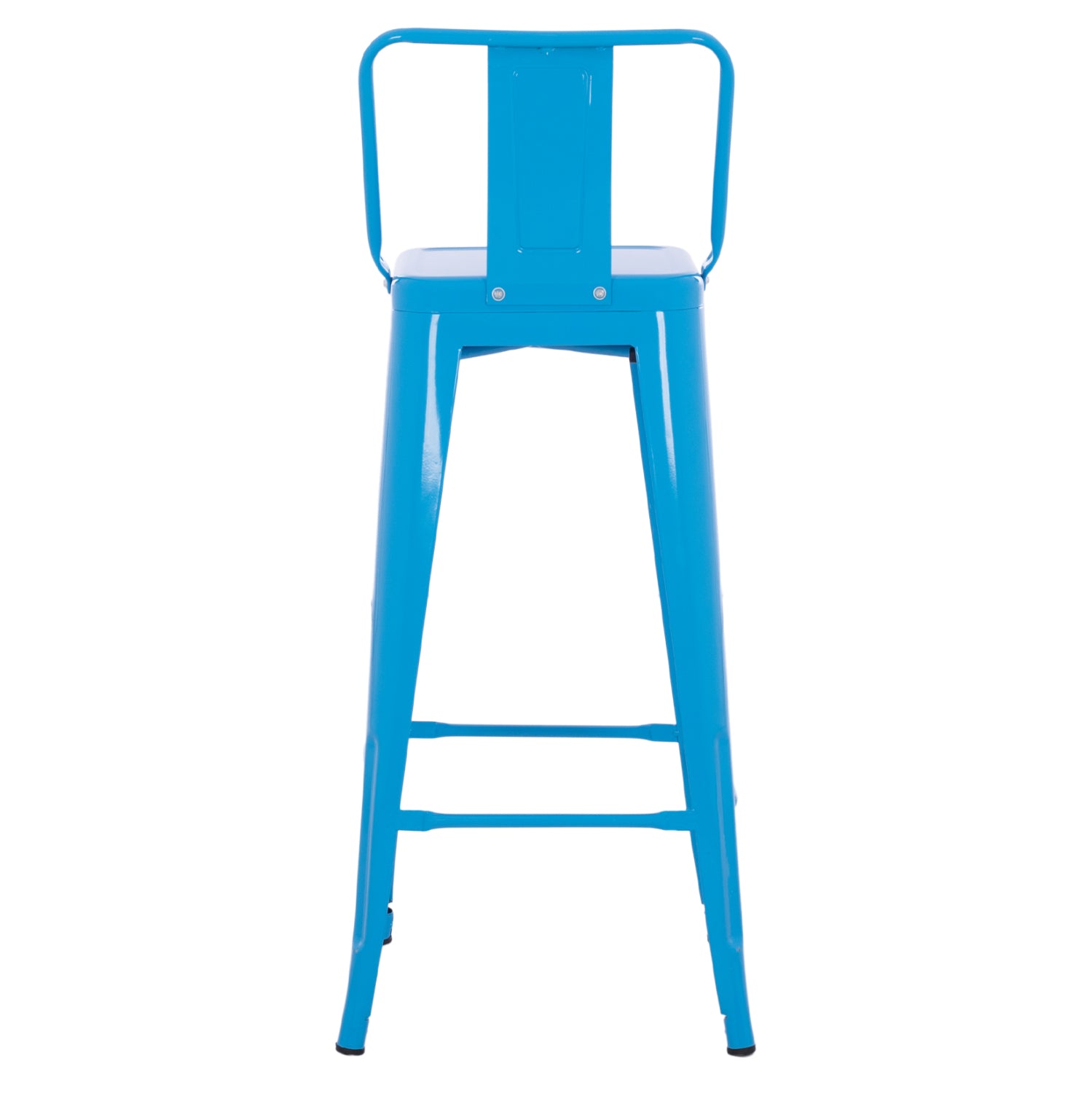 Бар стол с метален гръб Мелита син цвят 43Χ43Χ100