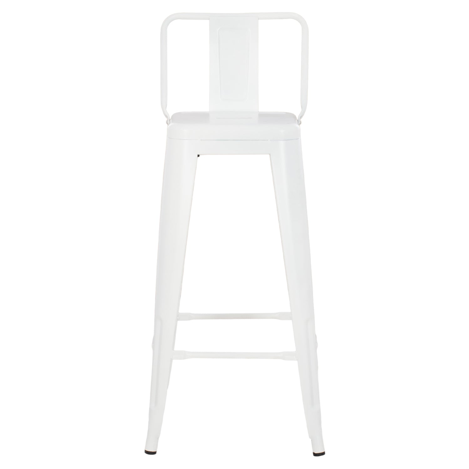 Бар стол с метален гръб Мелита про бял мат 42x42x100см