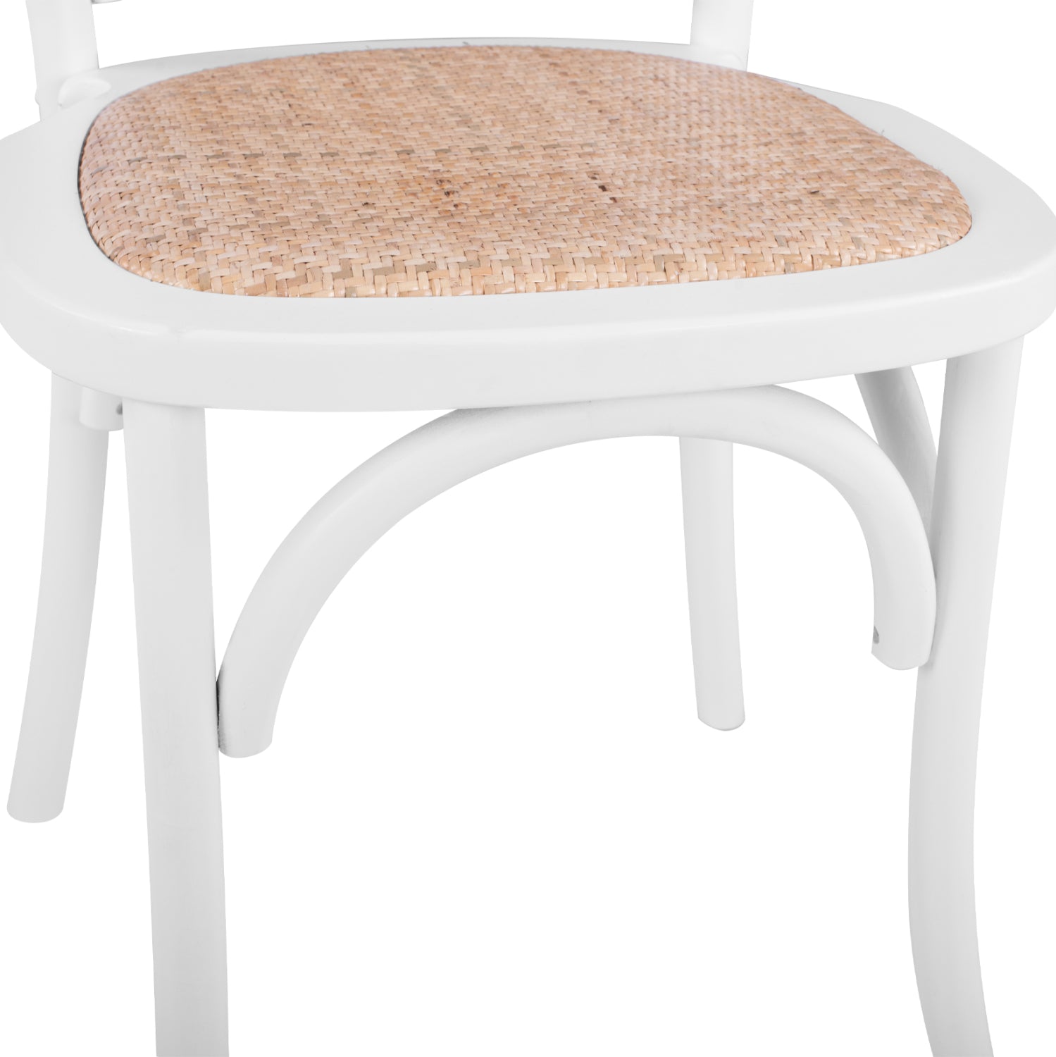 Дървен стол ALIYAH бял цвят 45x54x89