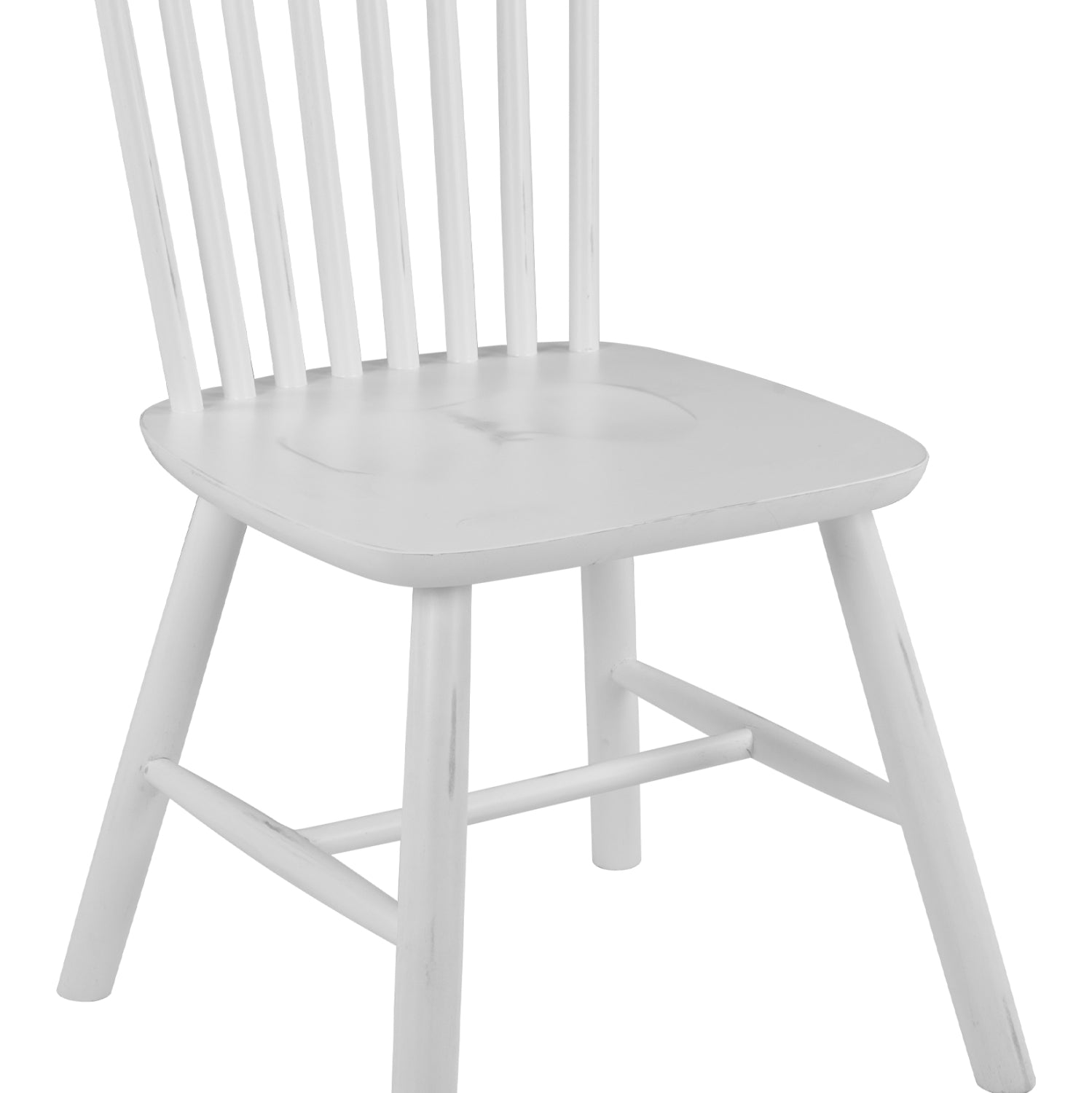 Дървен стол LUCIEN - бял цвят 48x54x86