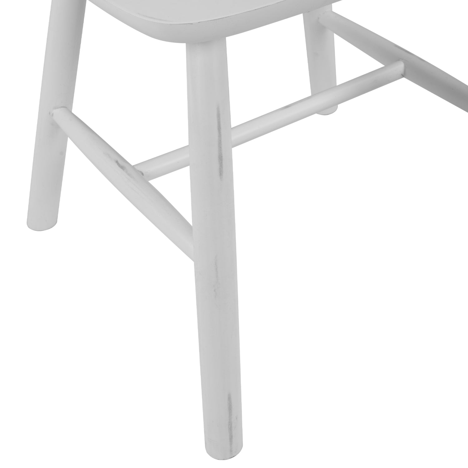 Дървен стол LUCIEN - бял цвят 48x54x86