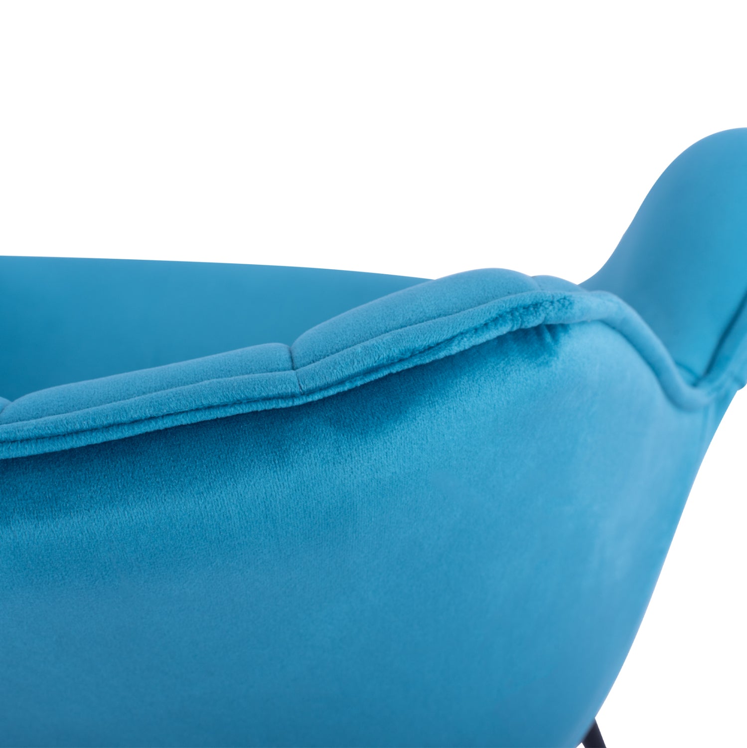 Кресло Бенждамин цвят черен-тюркоаз