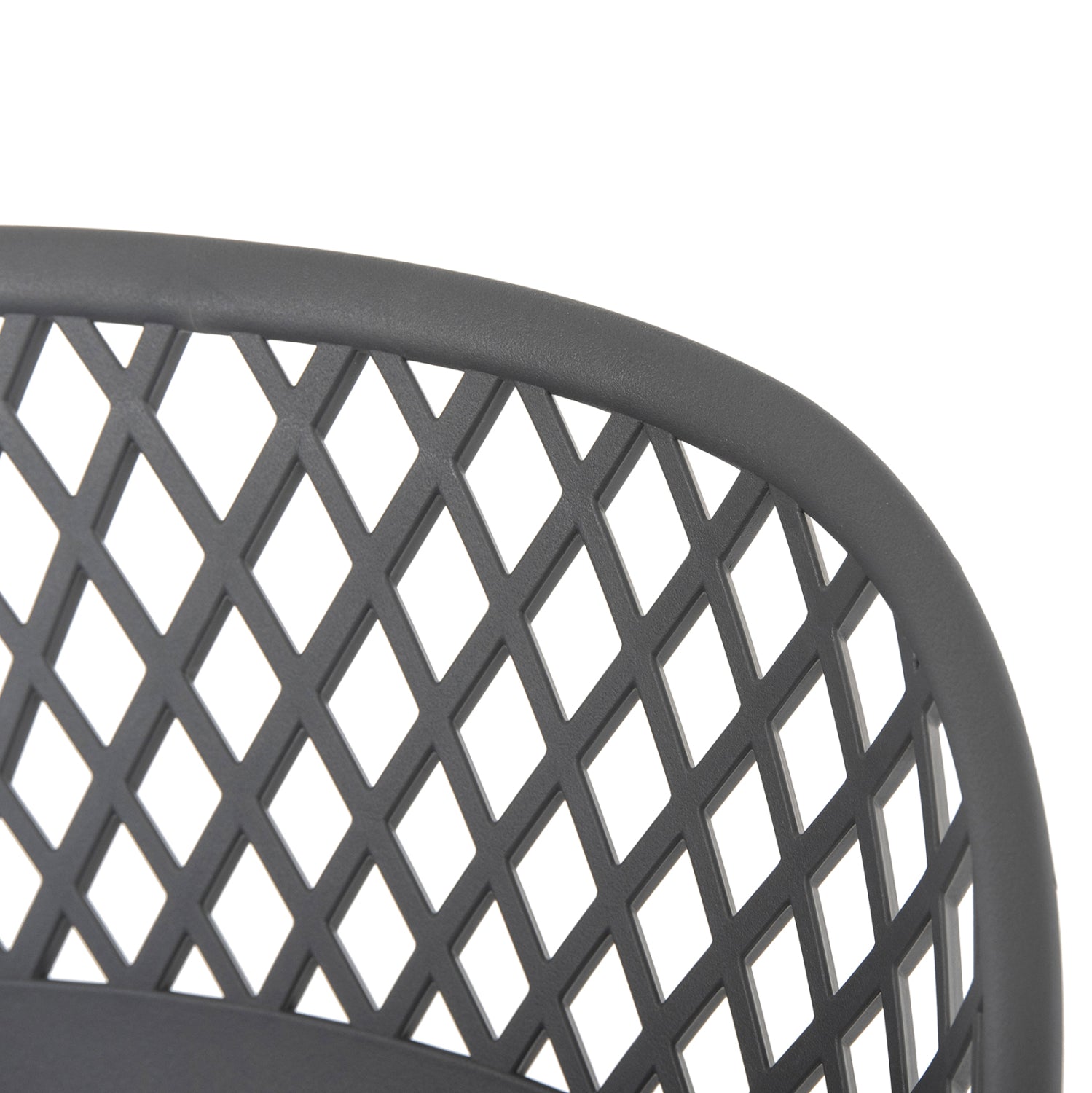 Полипропиленов бар стол Аvaya сив с черни метални крака 46x48x99в см