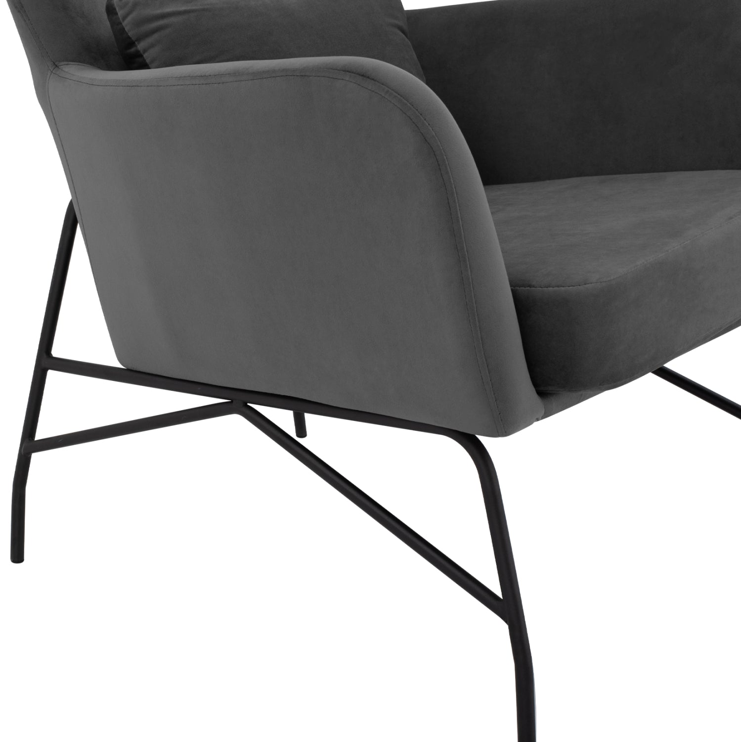 Кресло Бергер сив цвят 67x80x102