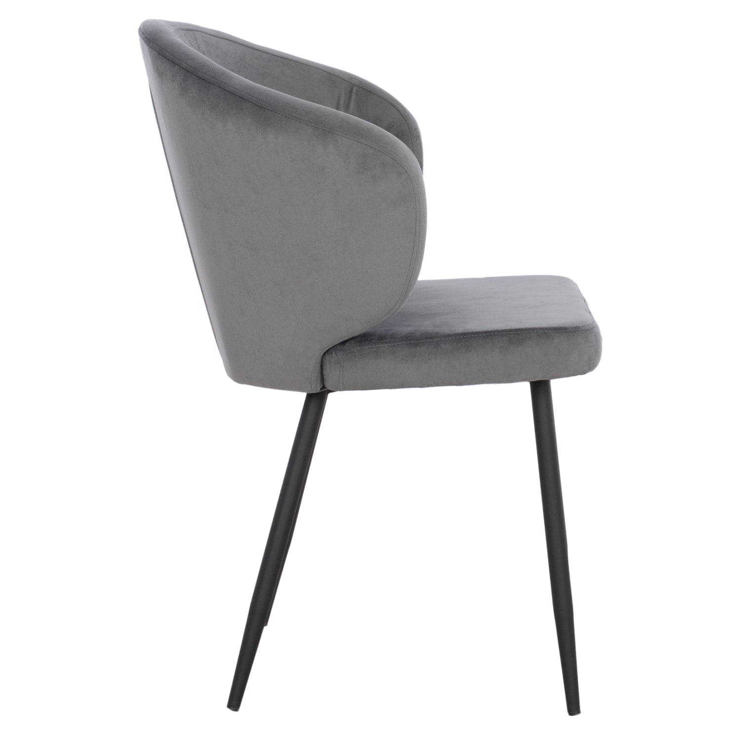 Кресло Джия сив цвят с черни крака