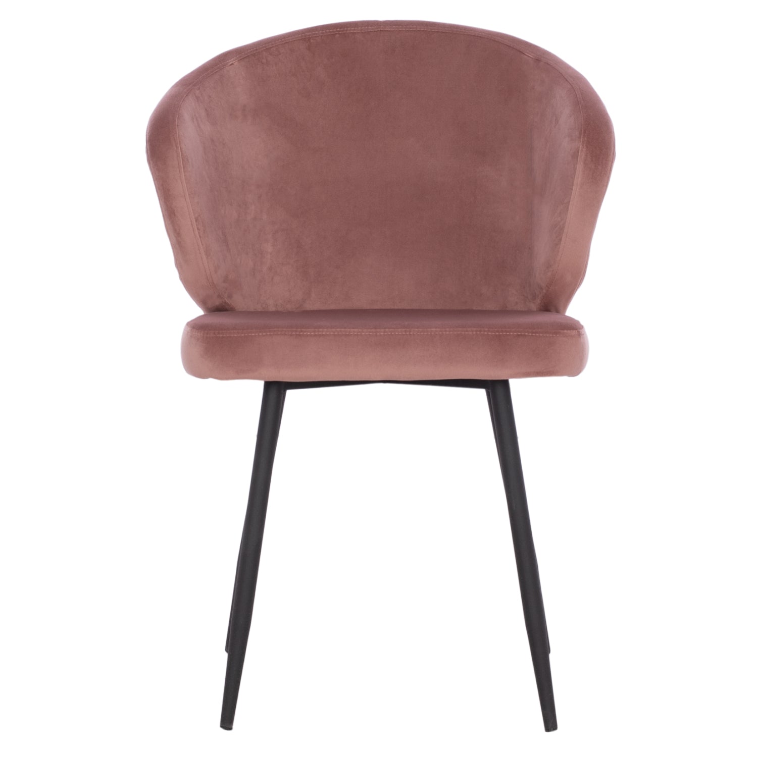 Кресло Джия розов цвят с черни крака 60x60x85