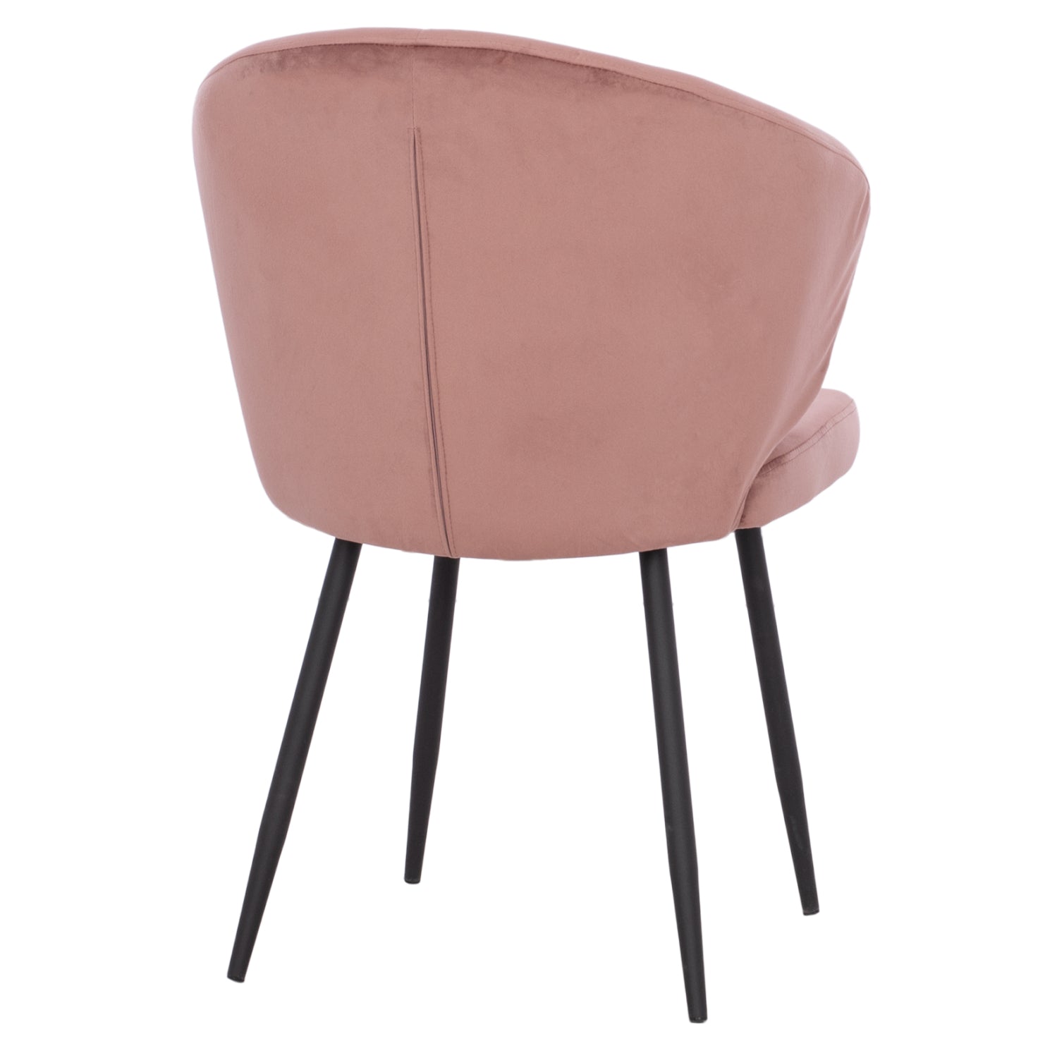 Кресло Джия розов цвят с черни крака 60x60x85
