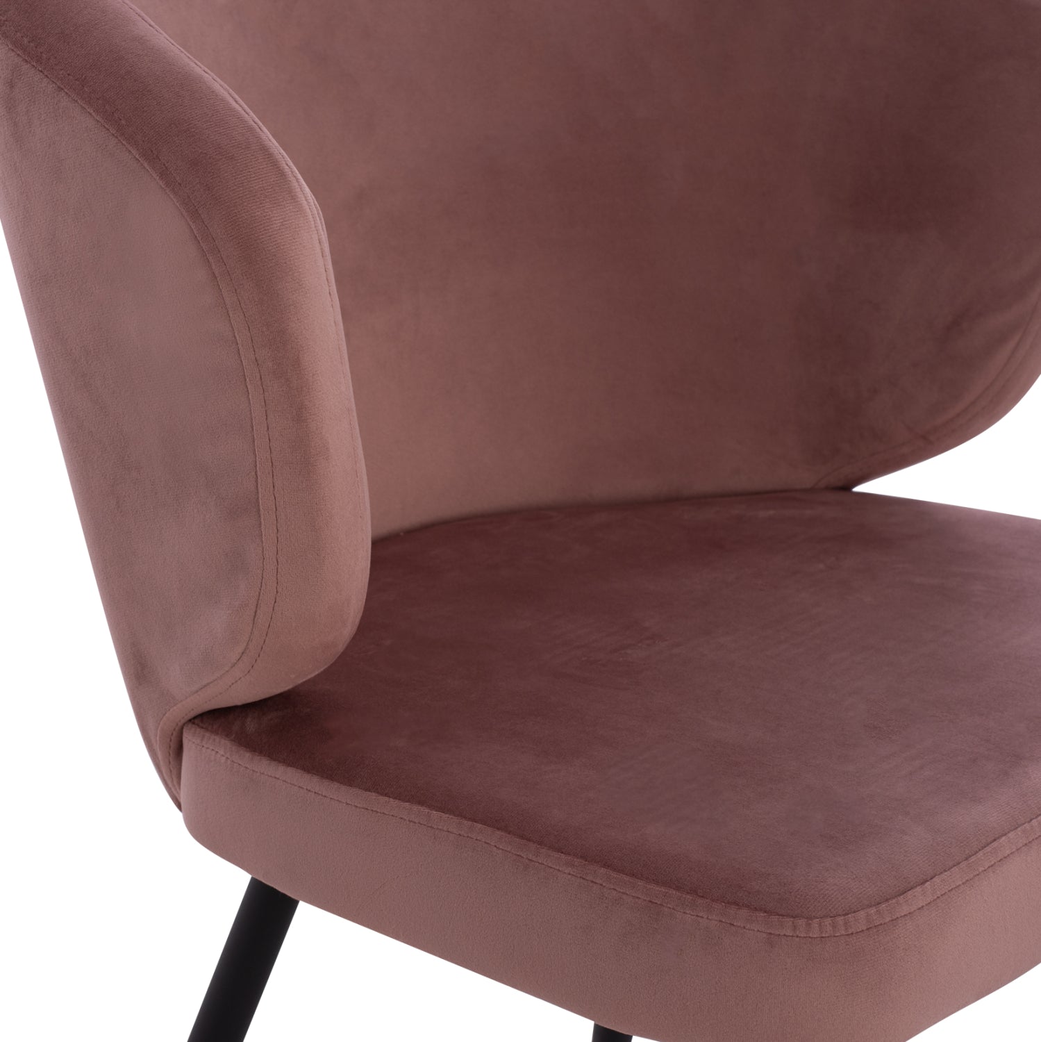 Кресло Джия розов цвят с черни крака 60x60x85