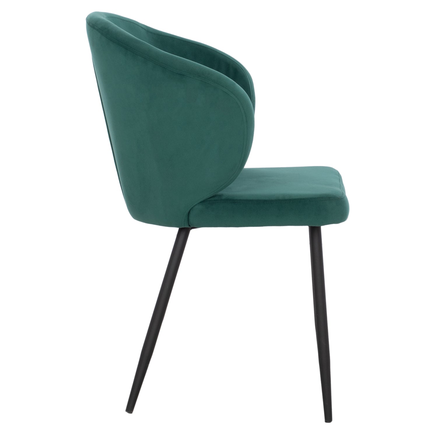 Кресло Джия зелен цвят с черни крака 60x60x85