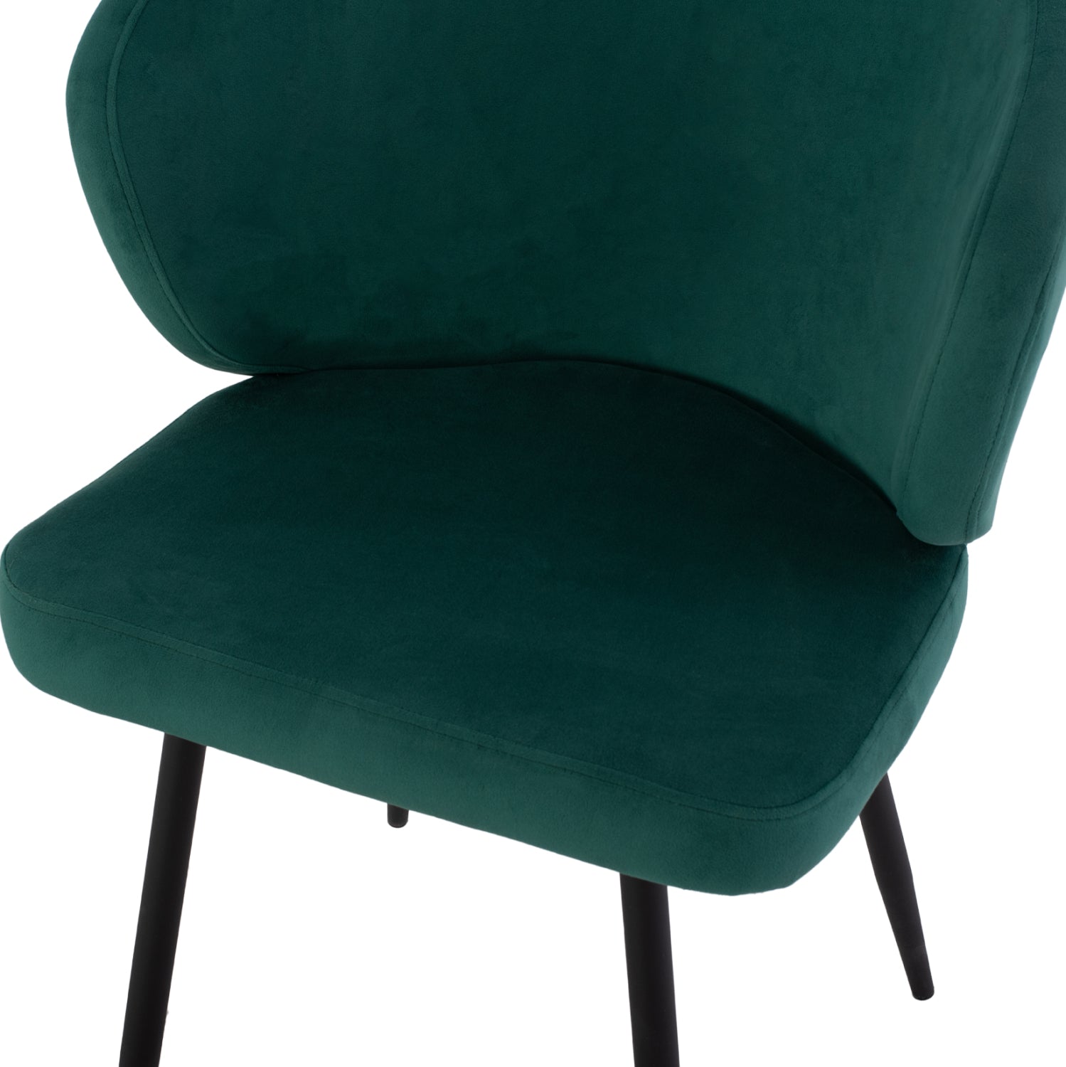 Кресло Джия зелен цвят с черни крака 60x60x85