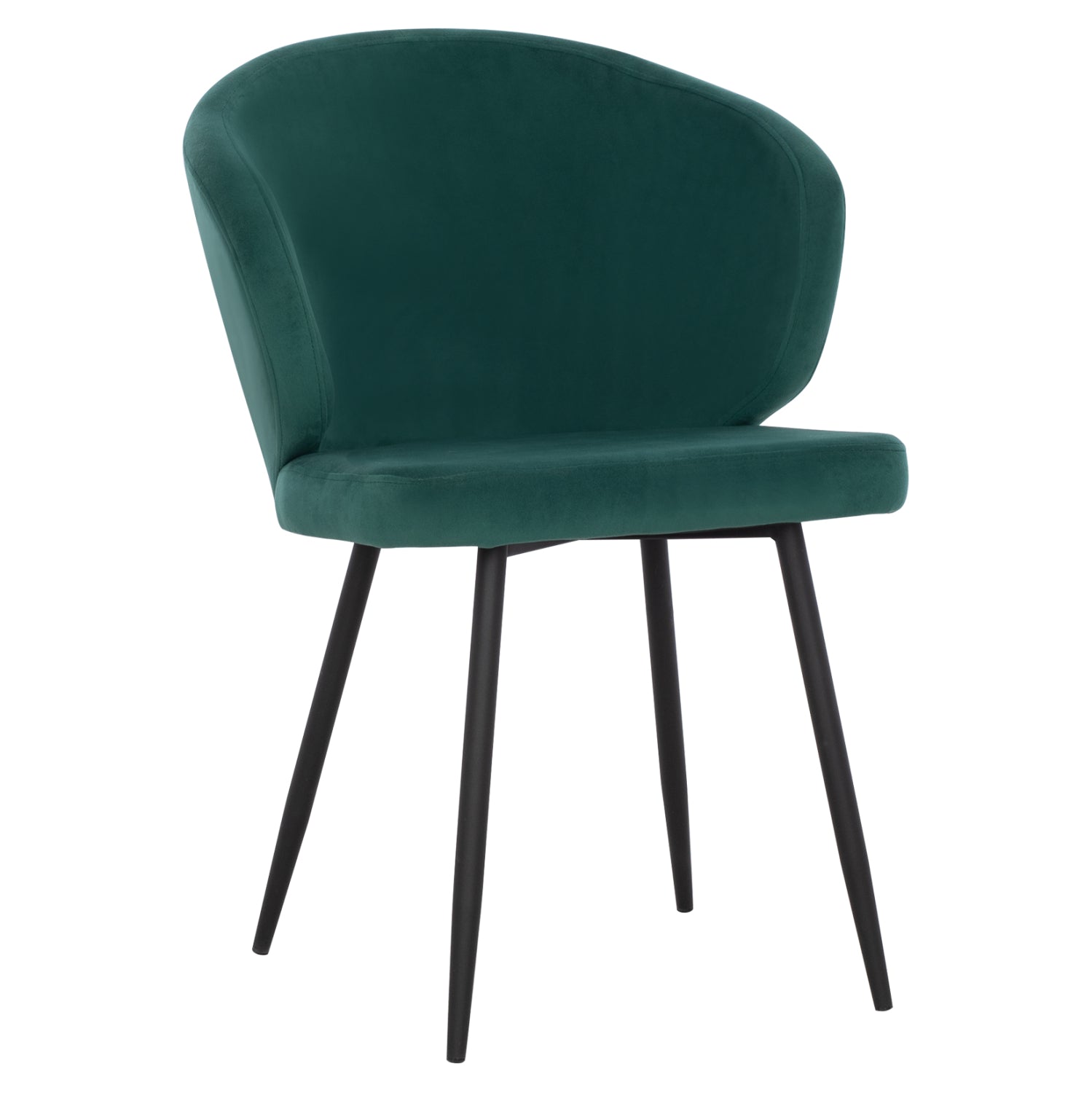 Кресло Джия зелен цвят с черни крака 60x60x85