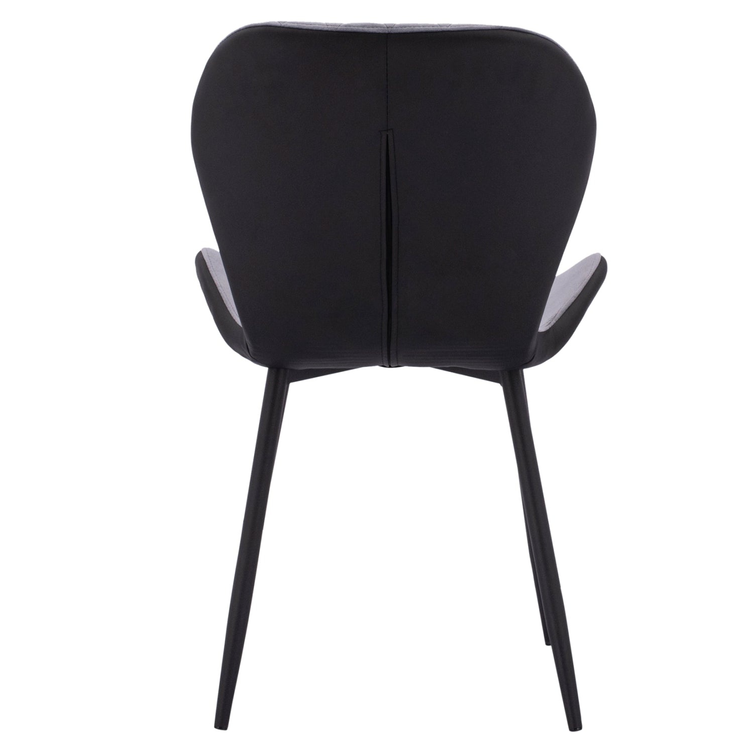 Стол Адалин кадифе цвят сив-черен 51x58x82