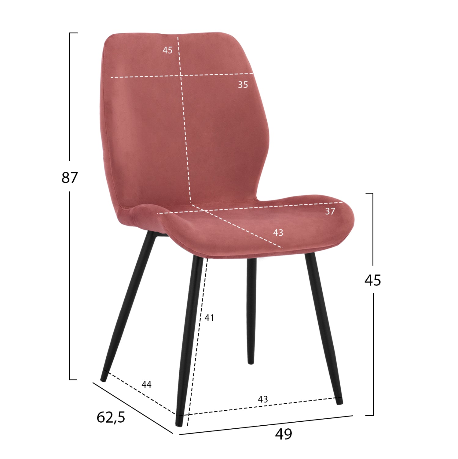 Стол KLAY цвят гнила ябълка