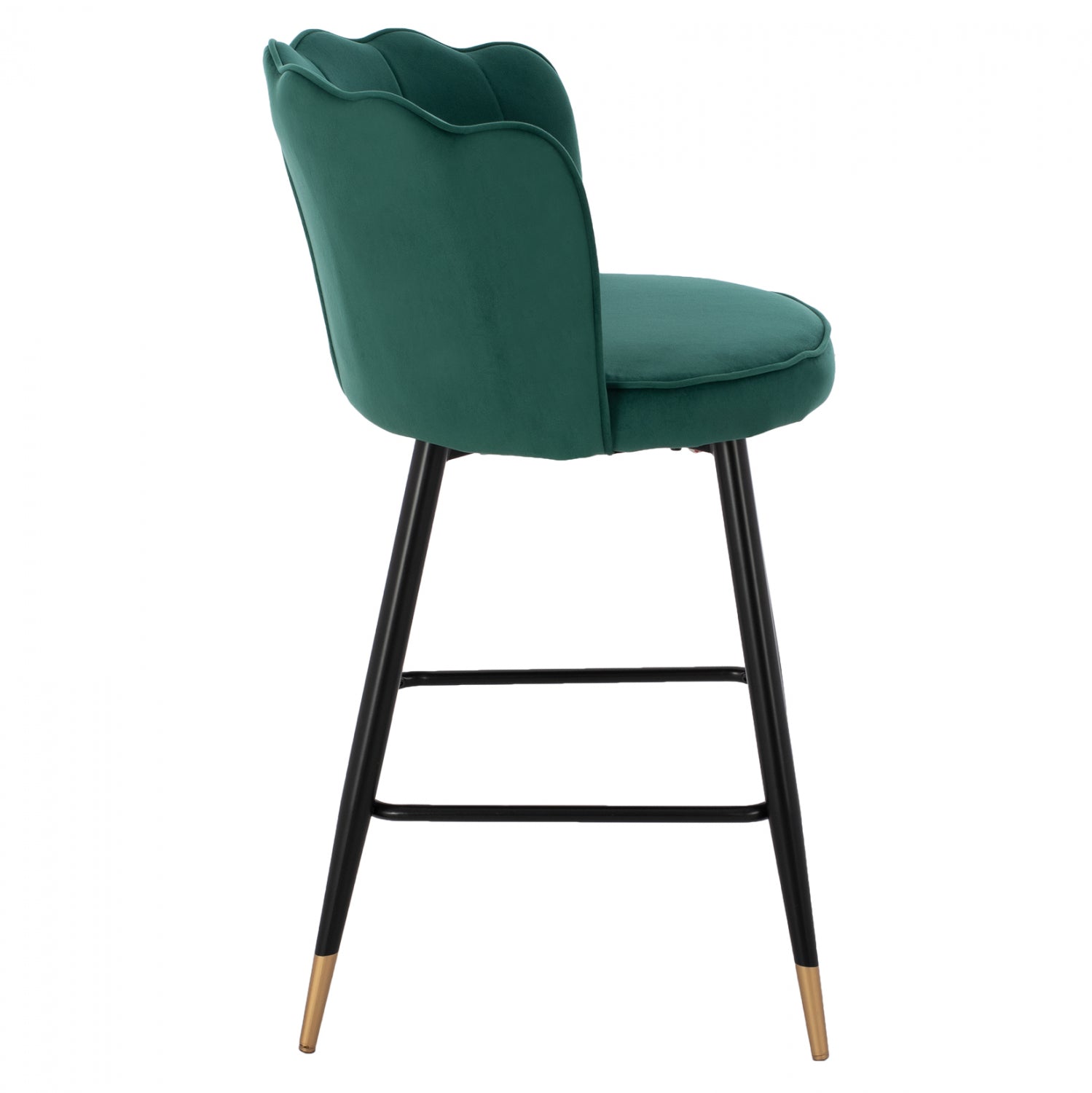 Бар стол VESNA средна височина-зелено кадифе 50x50x90