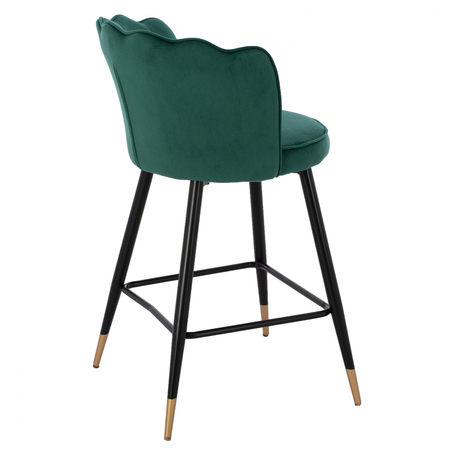 Бар стол VESNA средна височина-зелено кадифе 50x50x90