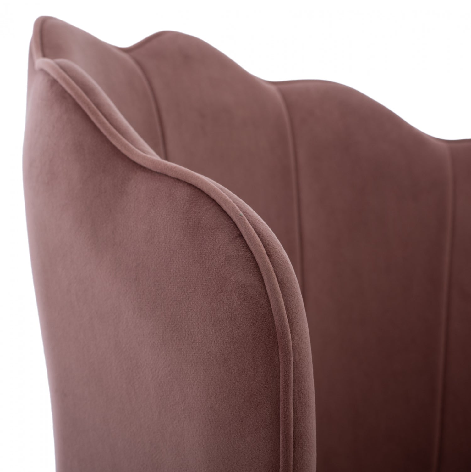 Стол Ави голд кадифе розов цвят