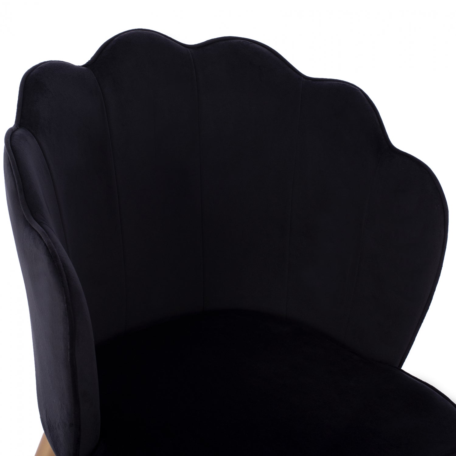 Стол Ави голд кадифе черен цвят