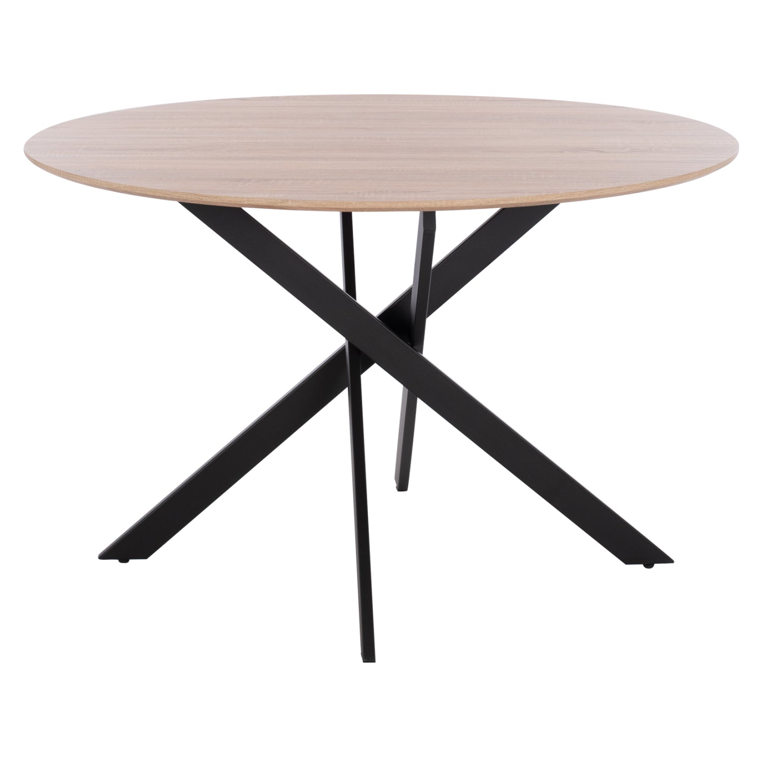 Маса ROSARIO сонома-черен цвят Φ120Χ75 см