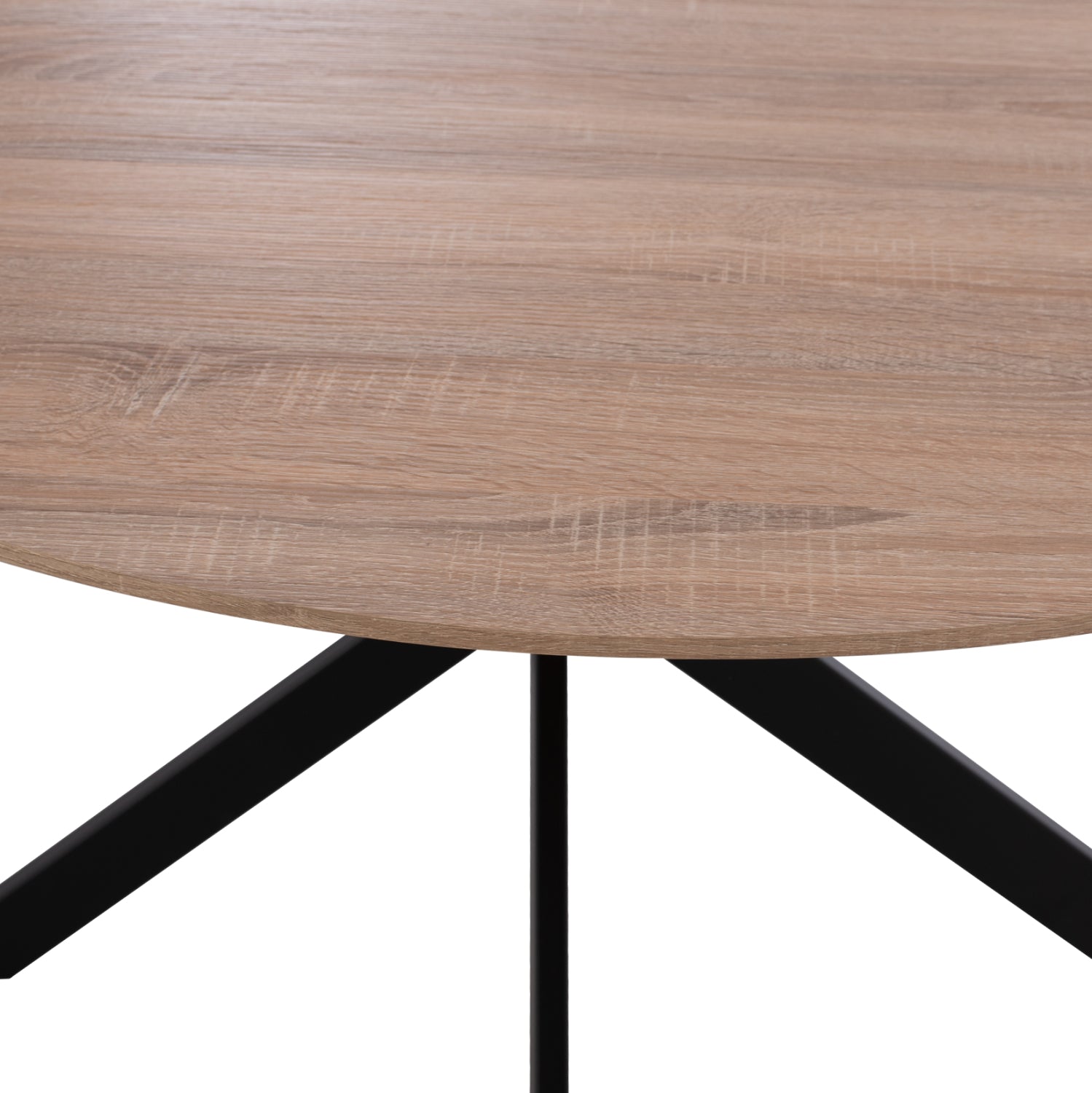 Маса ROSARIO сонома-черен цвят Φ120Χ75 см