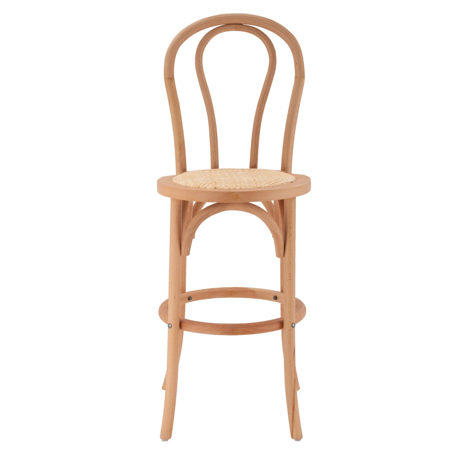 Дървен бар стол традиционал натурал 41X47X108