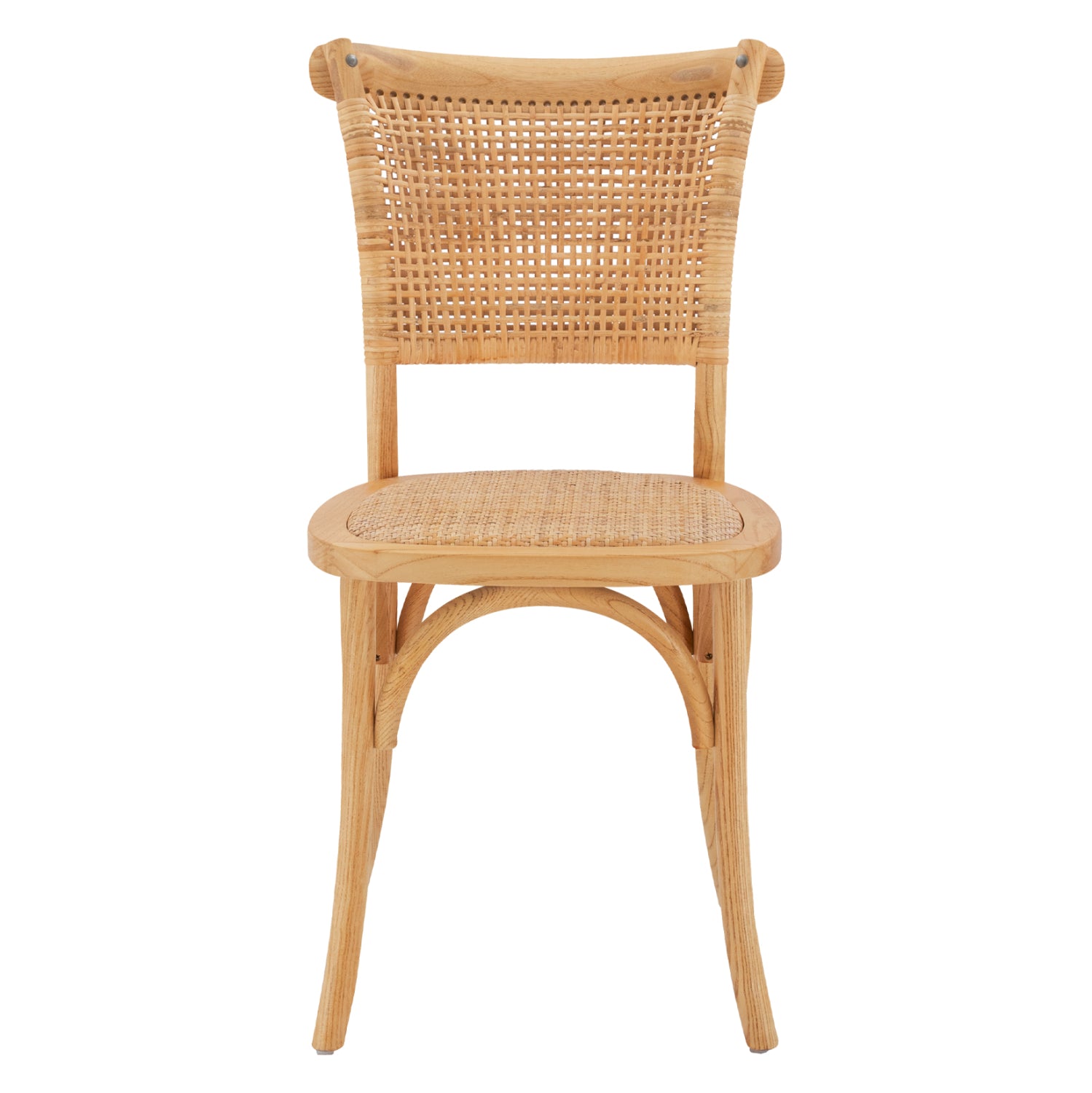 Дървен стол LIBERTY ратан цвят натурал 49x54x89cm