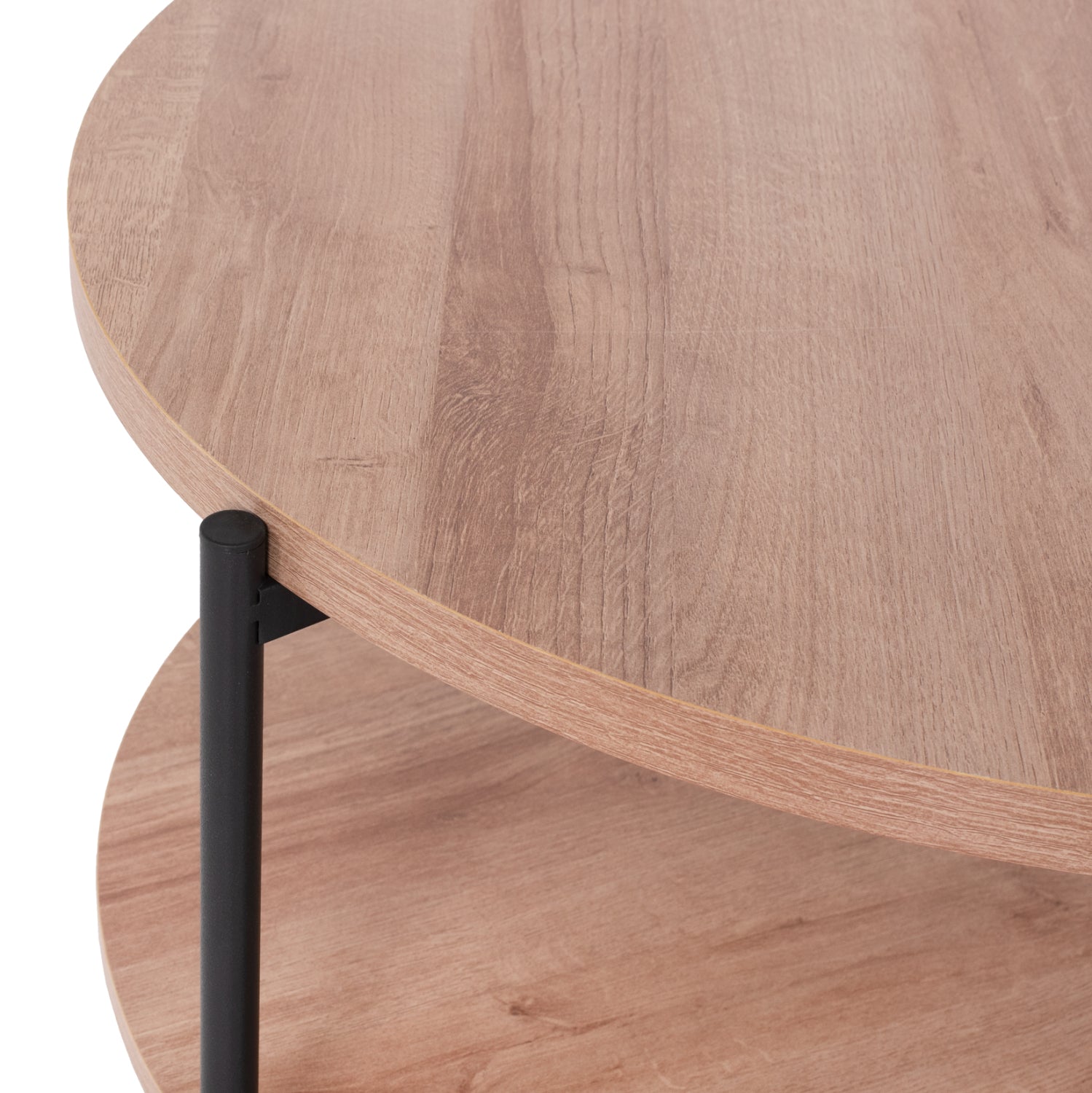 Холна маса MATTEO цвят натурал-черен Φ75x40.5см